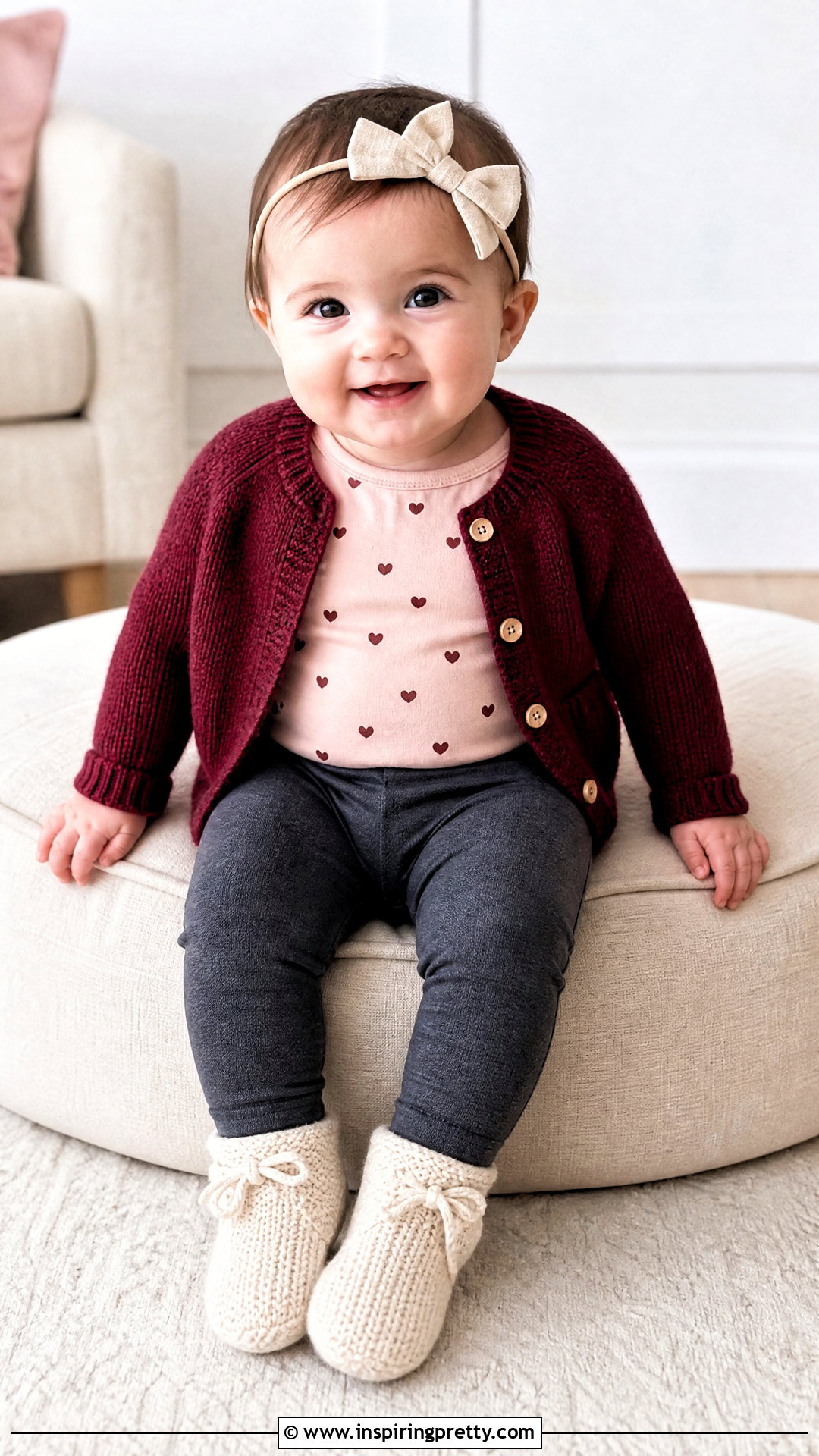 Baby Heart Print Top - 50 baby top designs