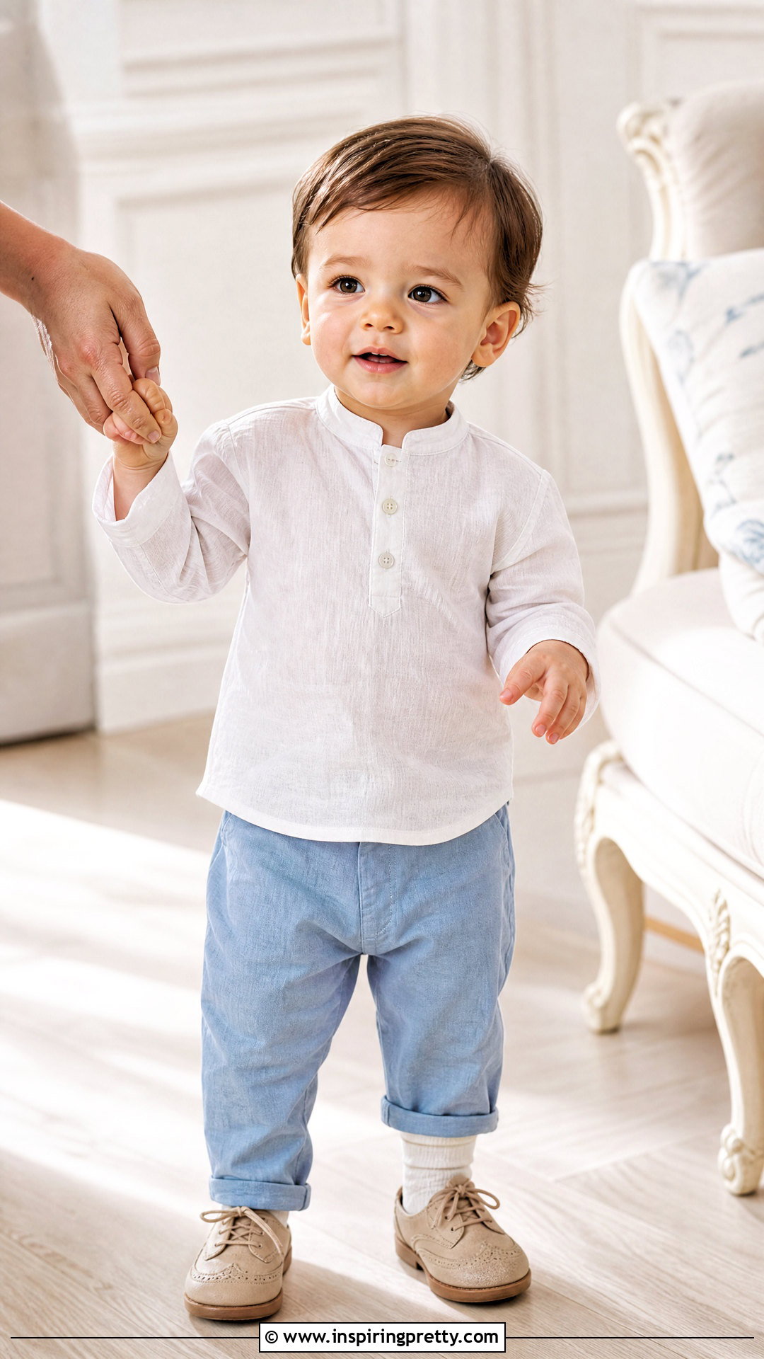 Baby Mandarin Collar Top - 50 baby top designs