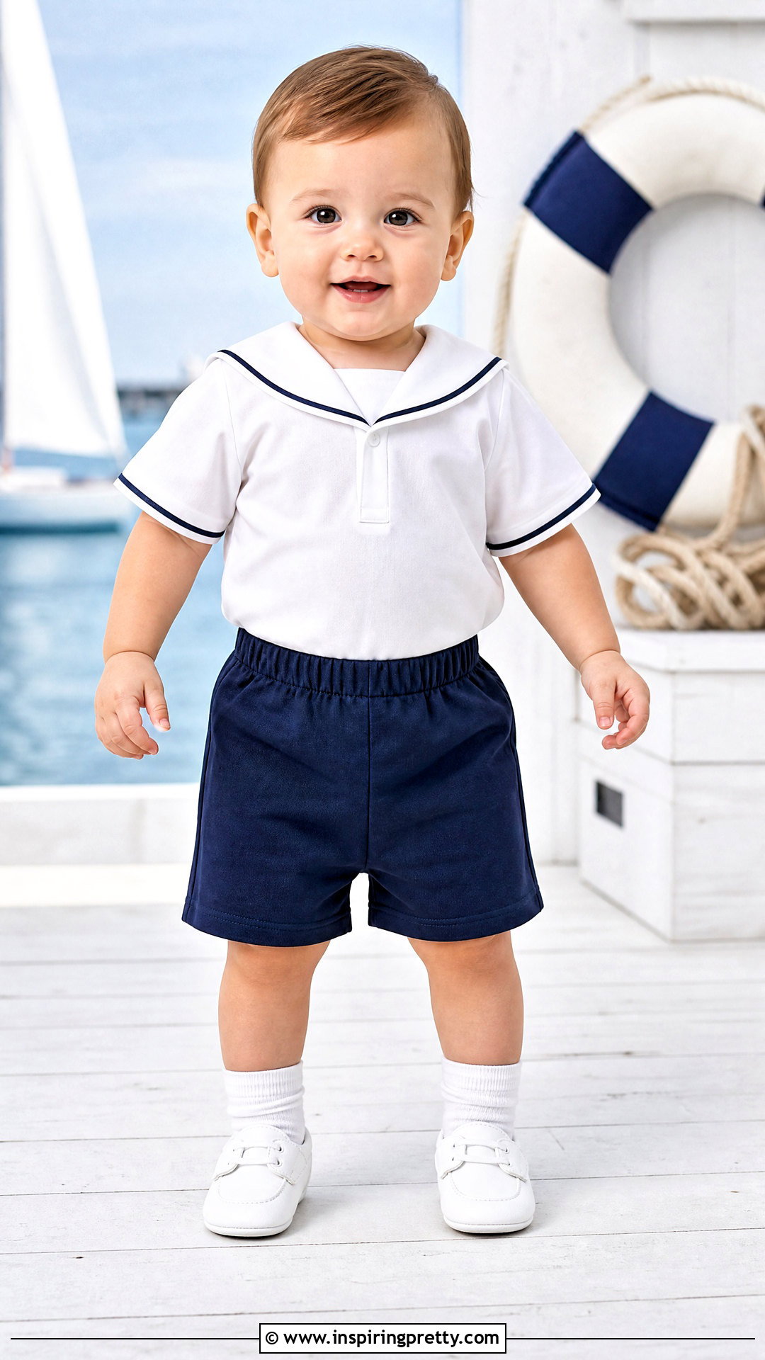 Baby Sailor Collar Top - 50 baby top designs