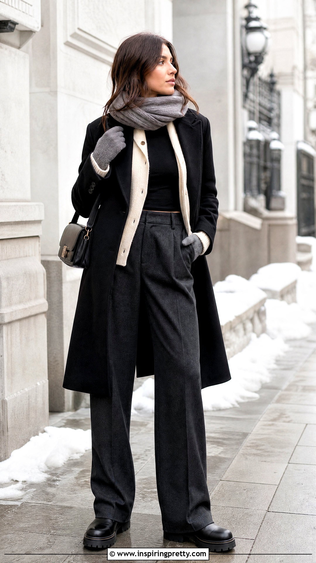 Baby Tee Winter Layered Outfit - 50 baby top outfit ideas