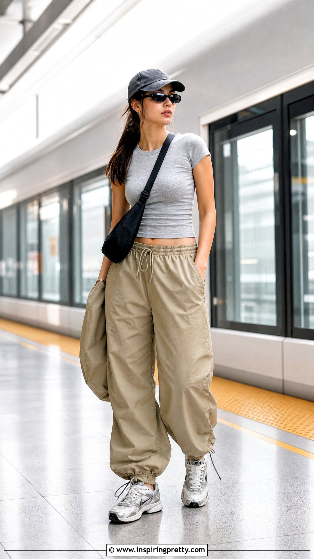 Baby Tee With Parachute Pants - 50 baby top outfit ideas