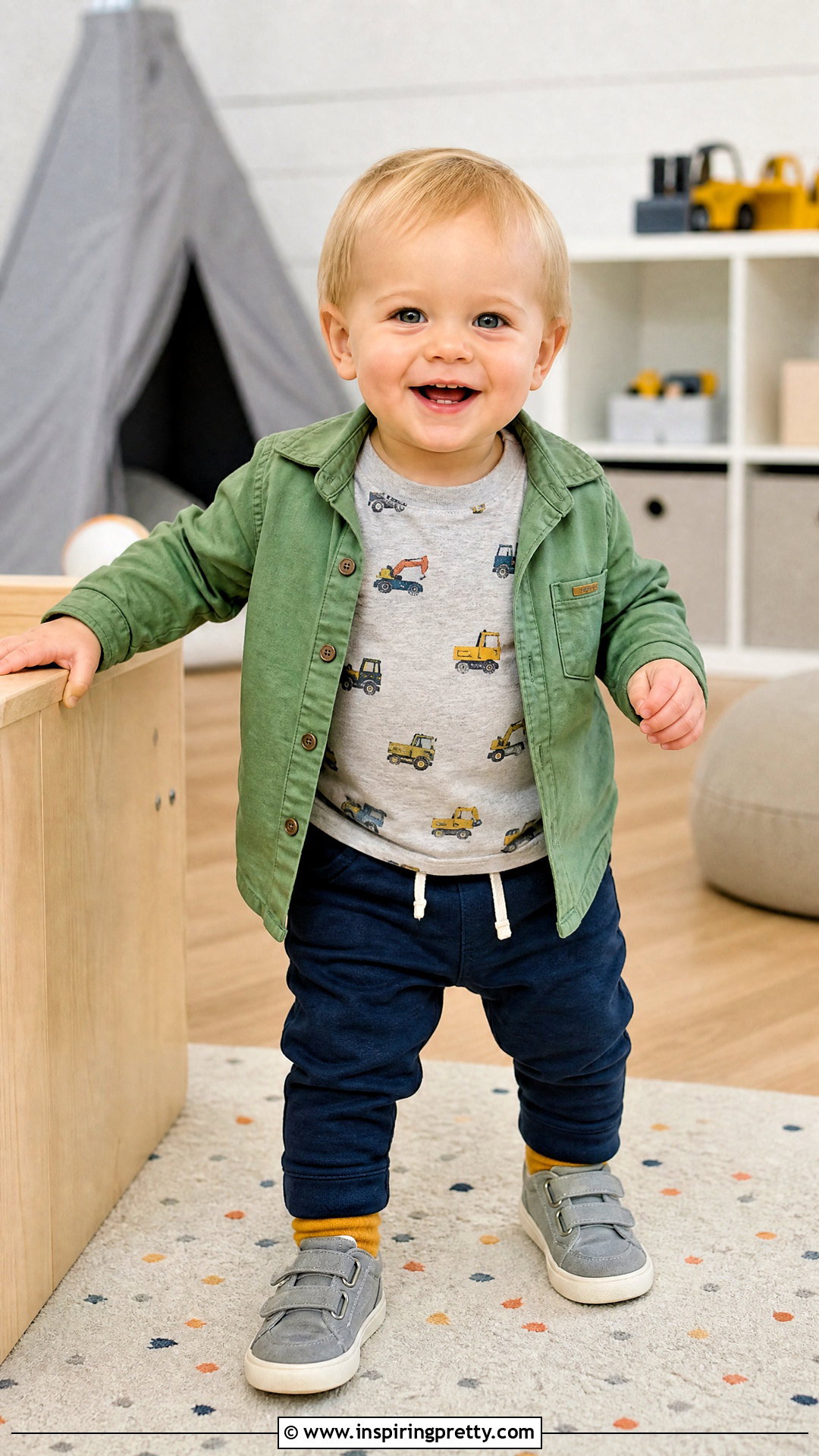 Baby Vehicle Print Top - 50 baby top designs
