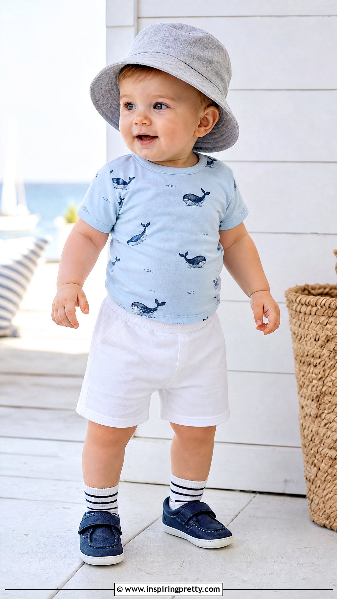 Baby Whale Print Top - 50 baby top designs