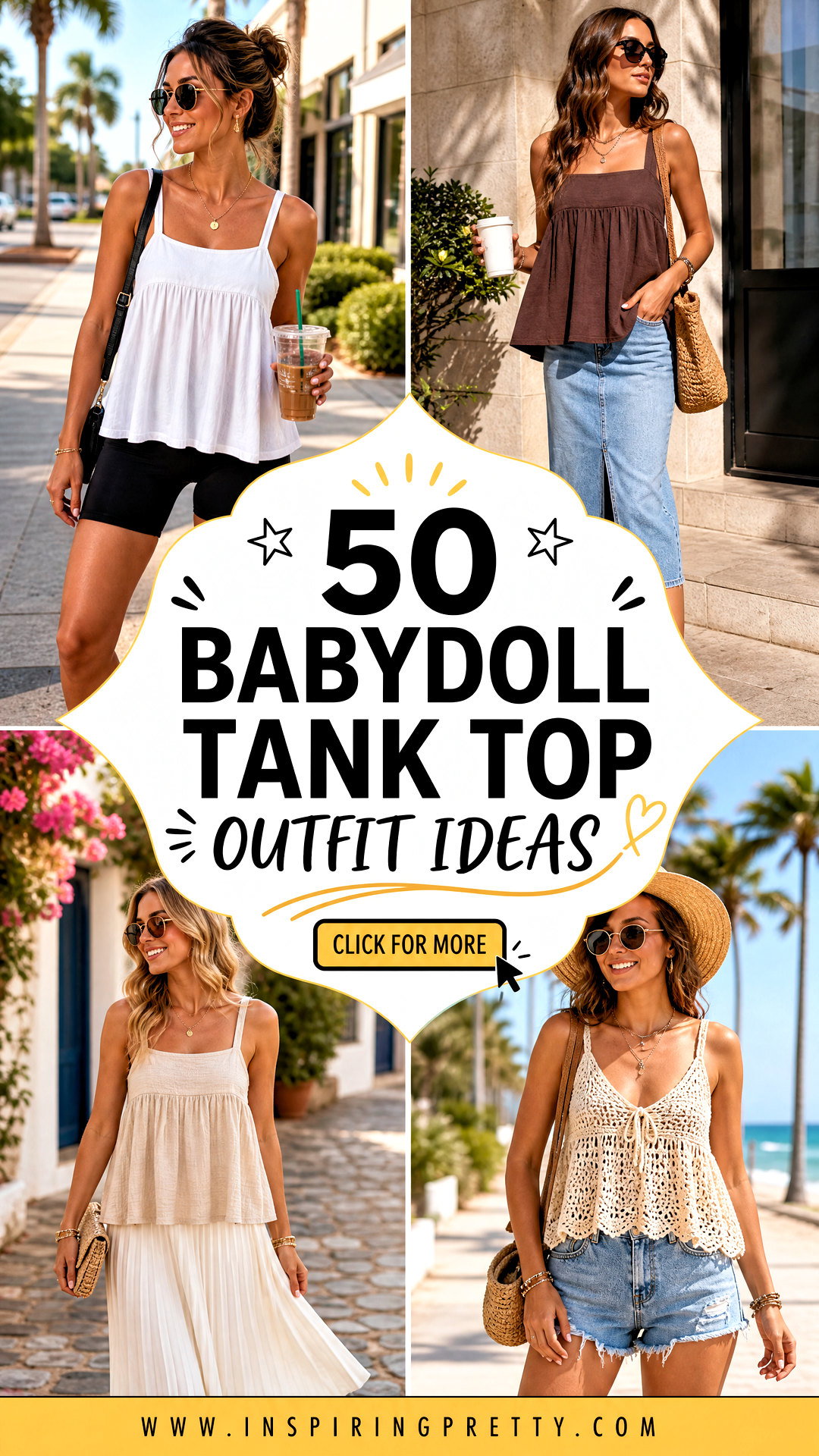 50 Babydoll Tank Top Outfit Ideas for Sweet Summer Style - 50 Babydoll Tank Top Outfit Ideas for Sweet Summer Style