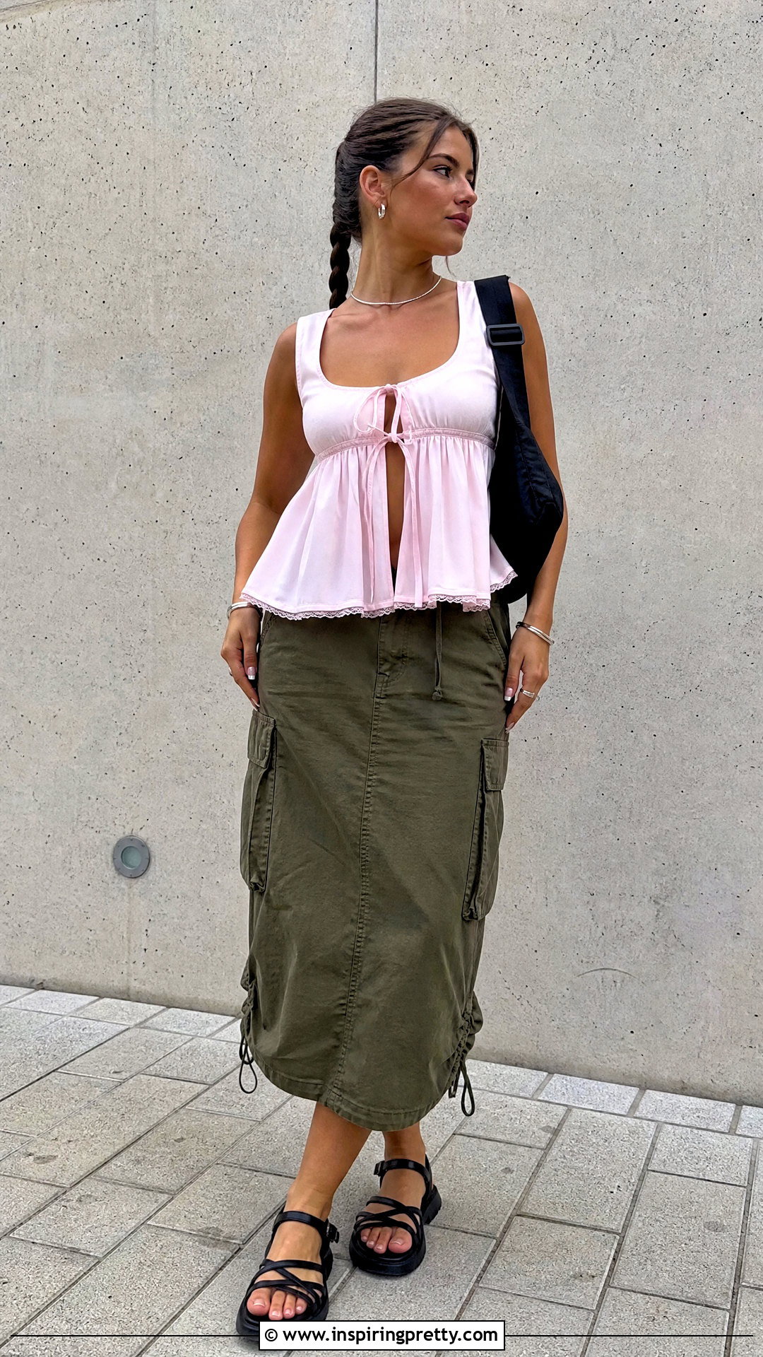 Babydoll Tank Top With Cargo Skirt - 50 Babydoll Tank Top outfit ideas