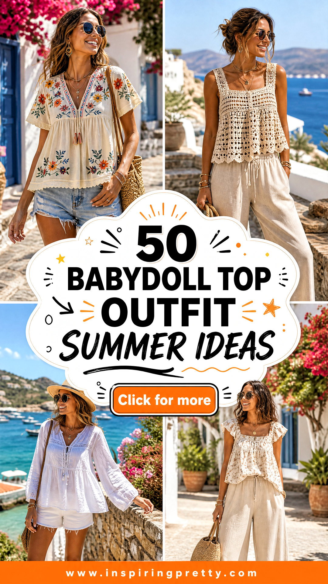 50 Babydoll Top Outfit Summer Ideas for Warm Breezy Days - 50 Babydoll Top Outfit Summer Ideas for Warm, Breezy Days