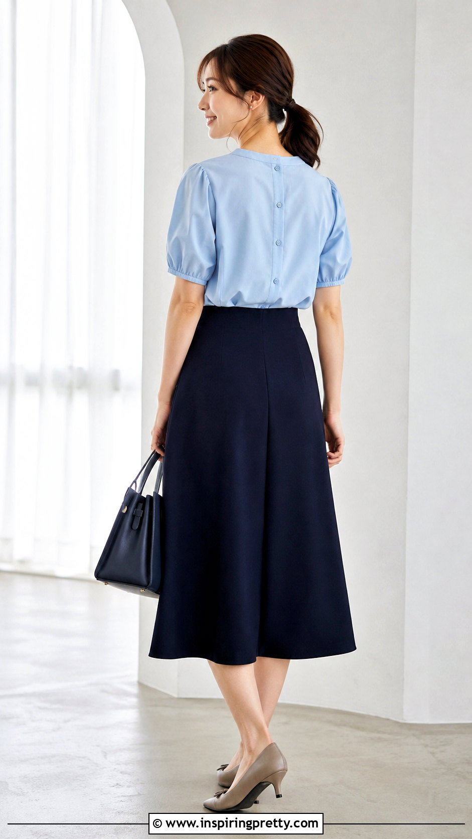 Back Button Mens Shirt Top With A Line Skirt - 20 Men's Dress Shirt To Women's Tops