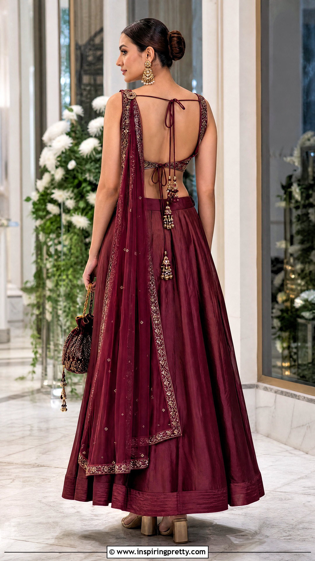 Backless Crop Top Lehenga - 50 lehenga blouse designs crop tops outfit ideas