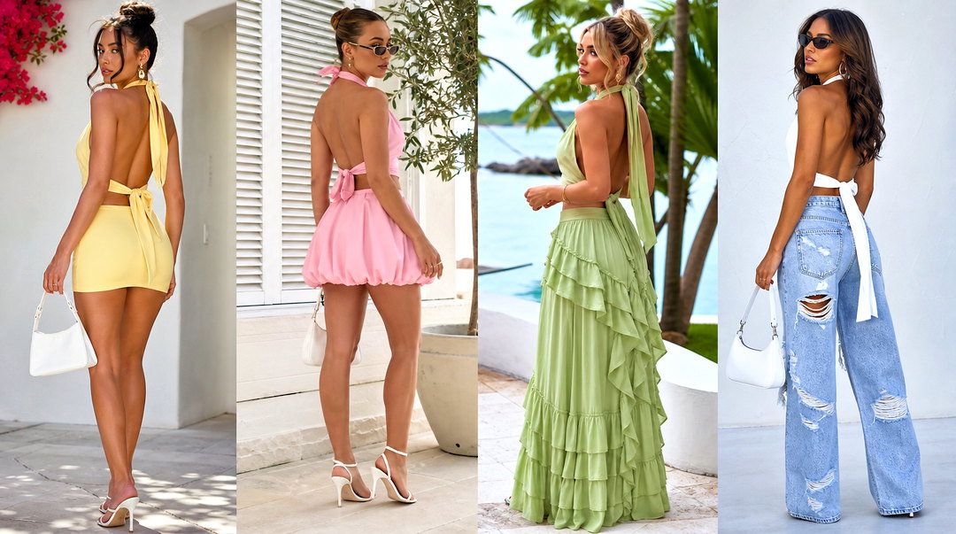 50 Backless Halter Top Outfit Ideas for Chic Summer Style