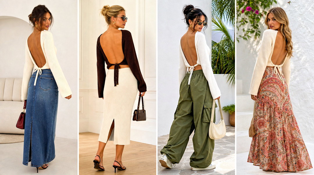 25 Backless Sweater Top Outfit Ideas for Chic Cold Days