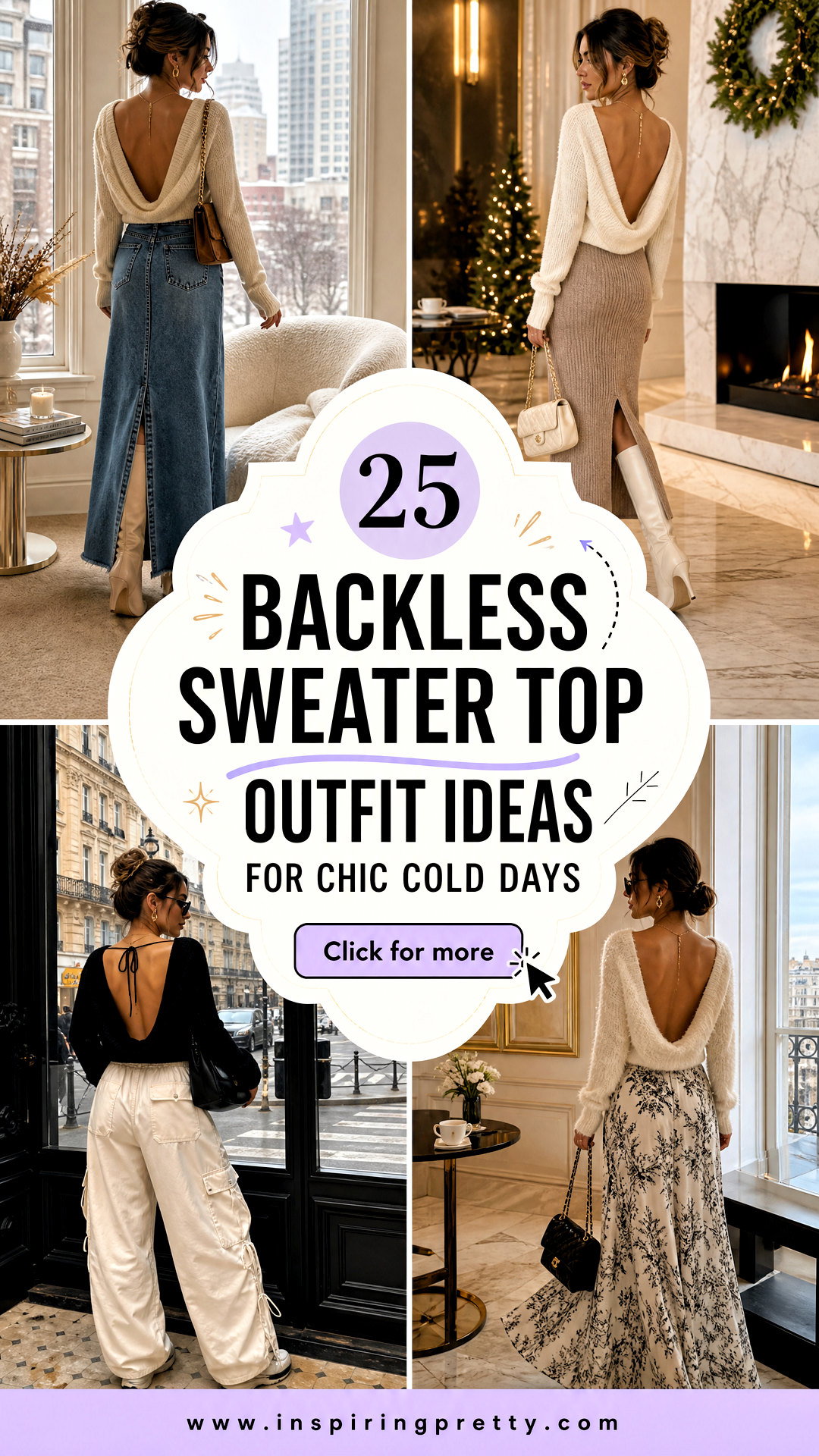 25 Backless Sweater Top Outfit Ideas for Chic Cold Days - 25 Backless Sweater Top Outfit Ideas for Chic Cold Days