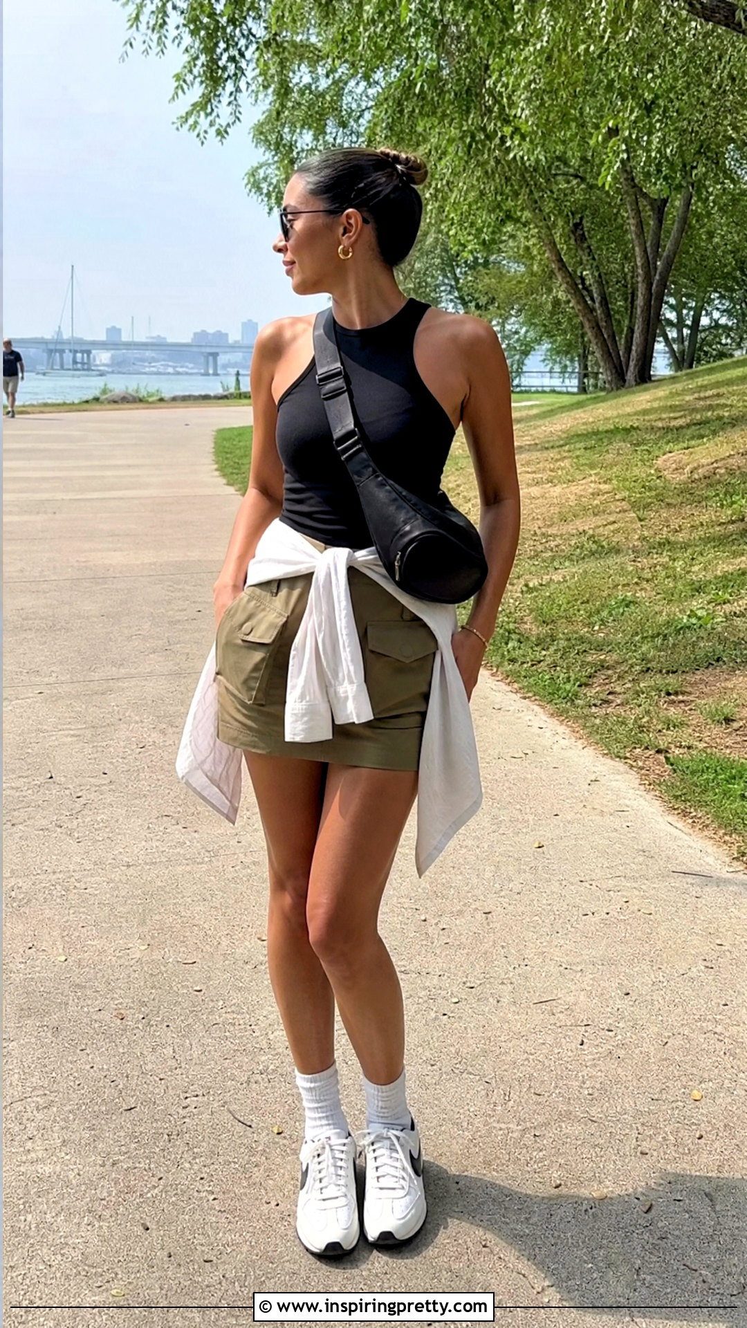 Backless Tank Top With A Mini Skirt And Sneakers - 25 Backless Tank Top Hacks