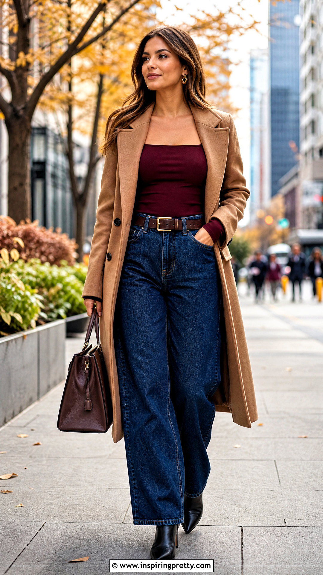 Baggy Jeans With A Fitted Burgundy Top - 50 baggy jeans tight tops