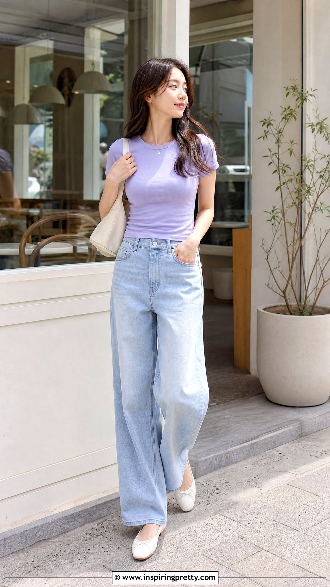 Baggy Jeans With A Pastel Fitted Top - 50 baggy jeans tight tops