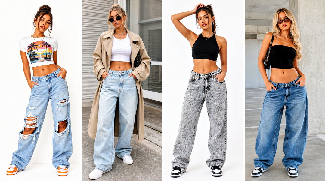 50 Baggy Jeans and Crop Top Outfit Ideas for Street Style