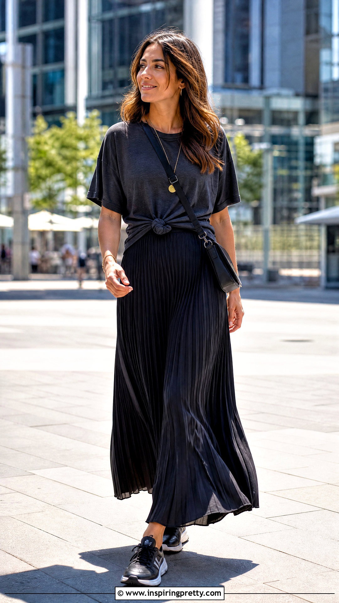 Baggy Jersey Top With Maxi Skirt - 50 baggy top outfit ideas