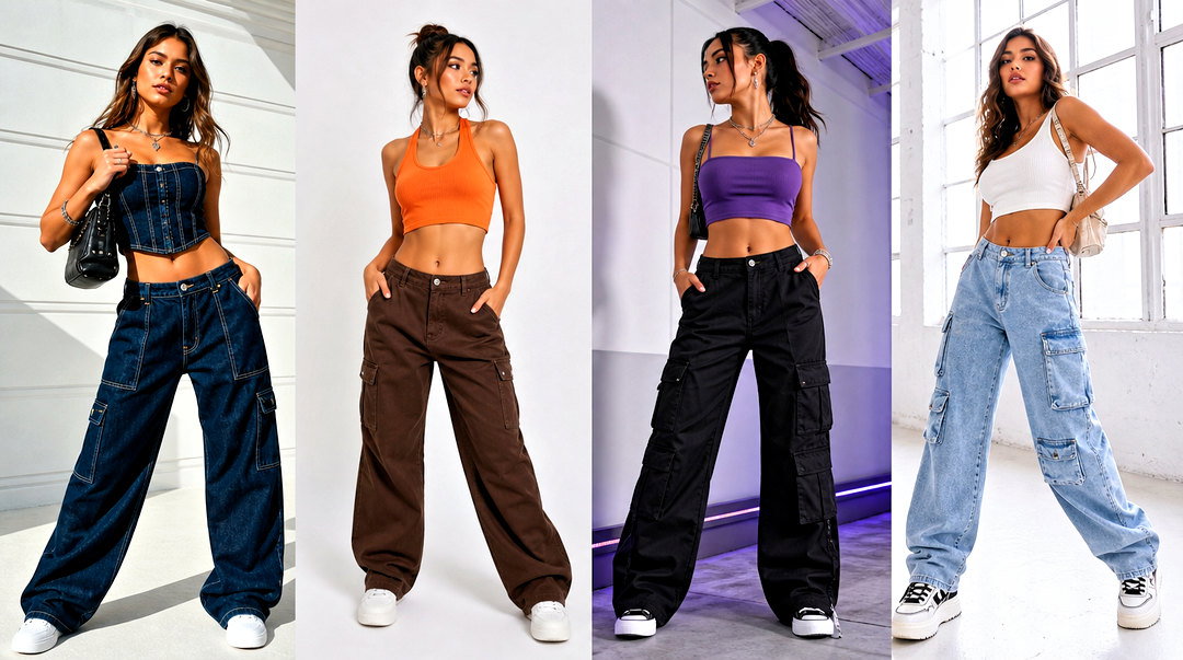 50 Baggy Pants Crop Top Outfit Ideas for Laid-Back Style