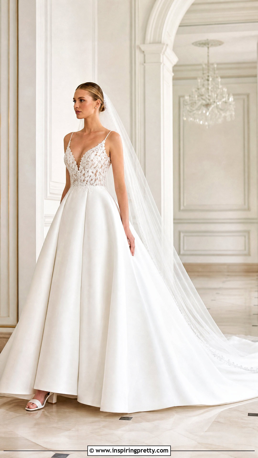 Ball Gown Wedding Dress With Lace Bodice And Plain Skirt - 25 Wedding Dresses Lace Top Plain Skirts