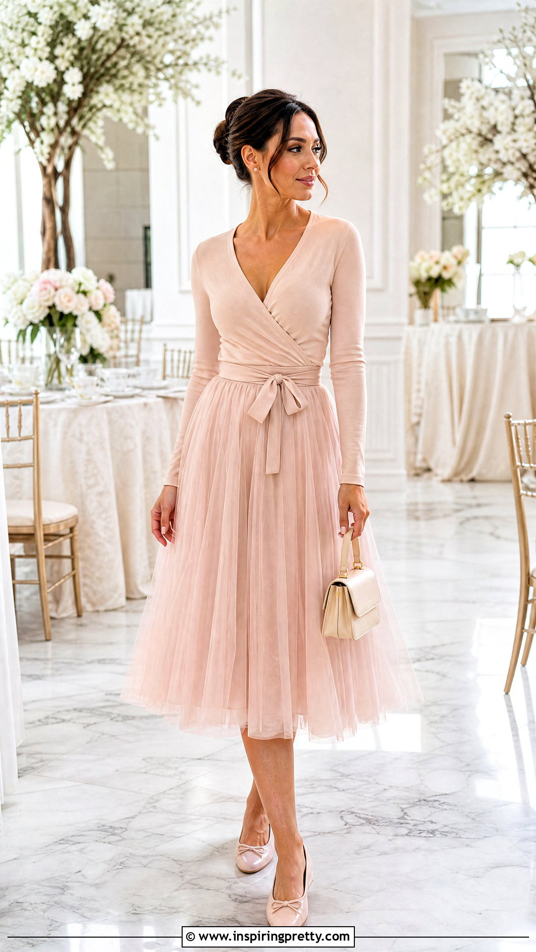 Ballerina Top With Tulle Midi Skirt - 25 Ballerina Style Top outfit ideas