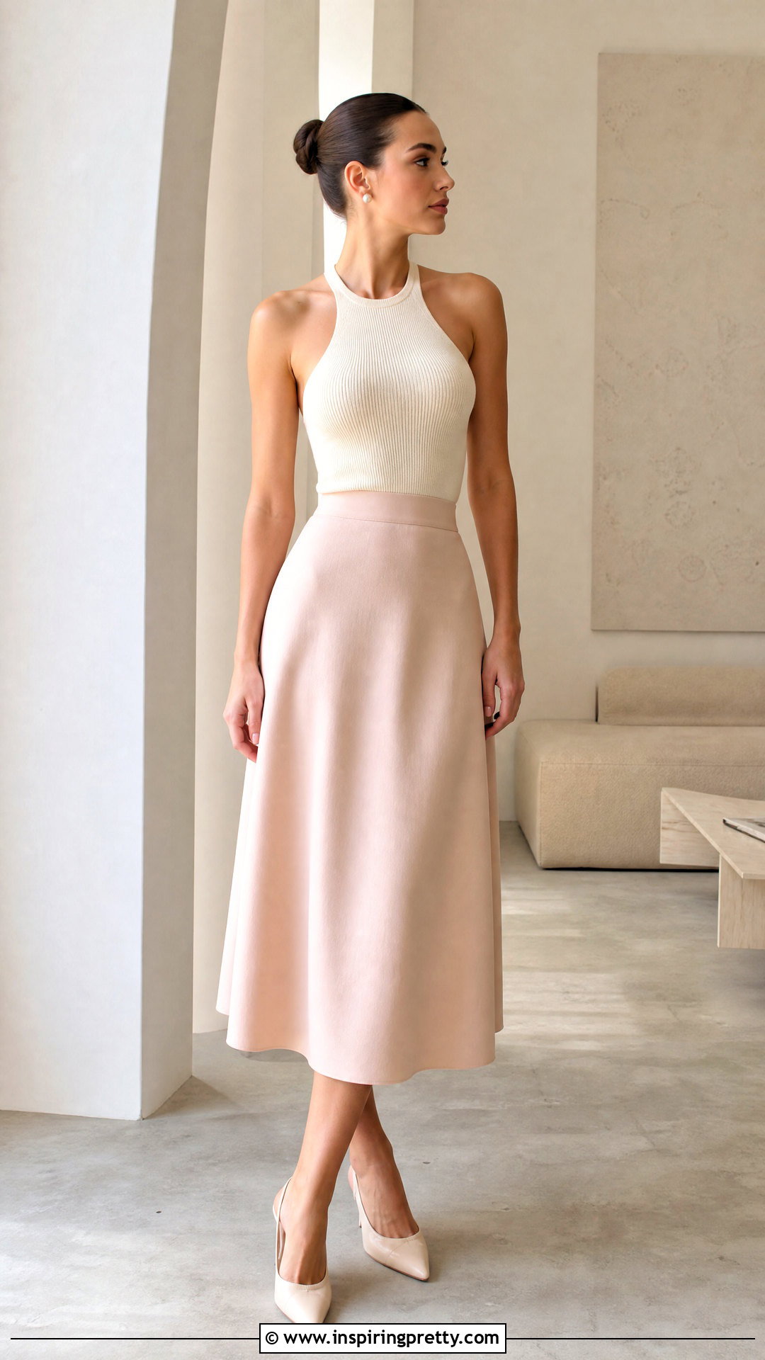 Ballet Bun With Halter Top - 50 halter top hairstyles