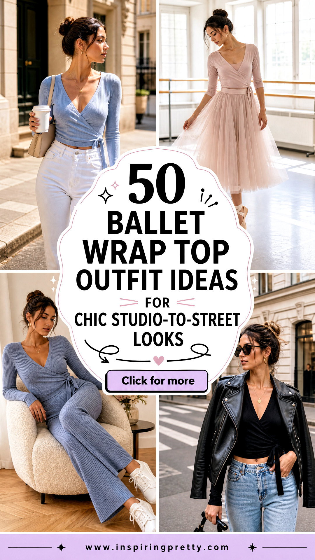 50 Ballet Wrap Top Outfit Ideas for Chic Studio-to-Street Looks - 50 Ballet Wrap Top Outfit Ideas for Chic Studio-to-Street Looks