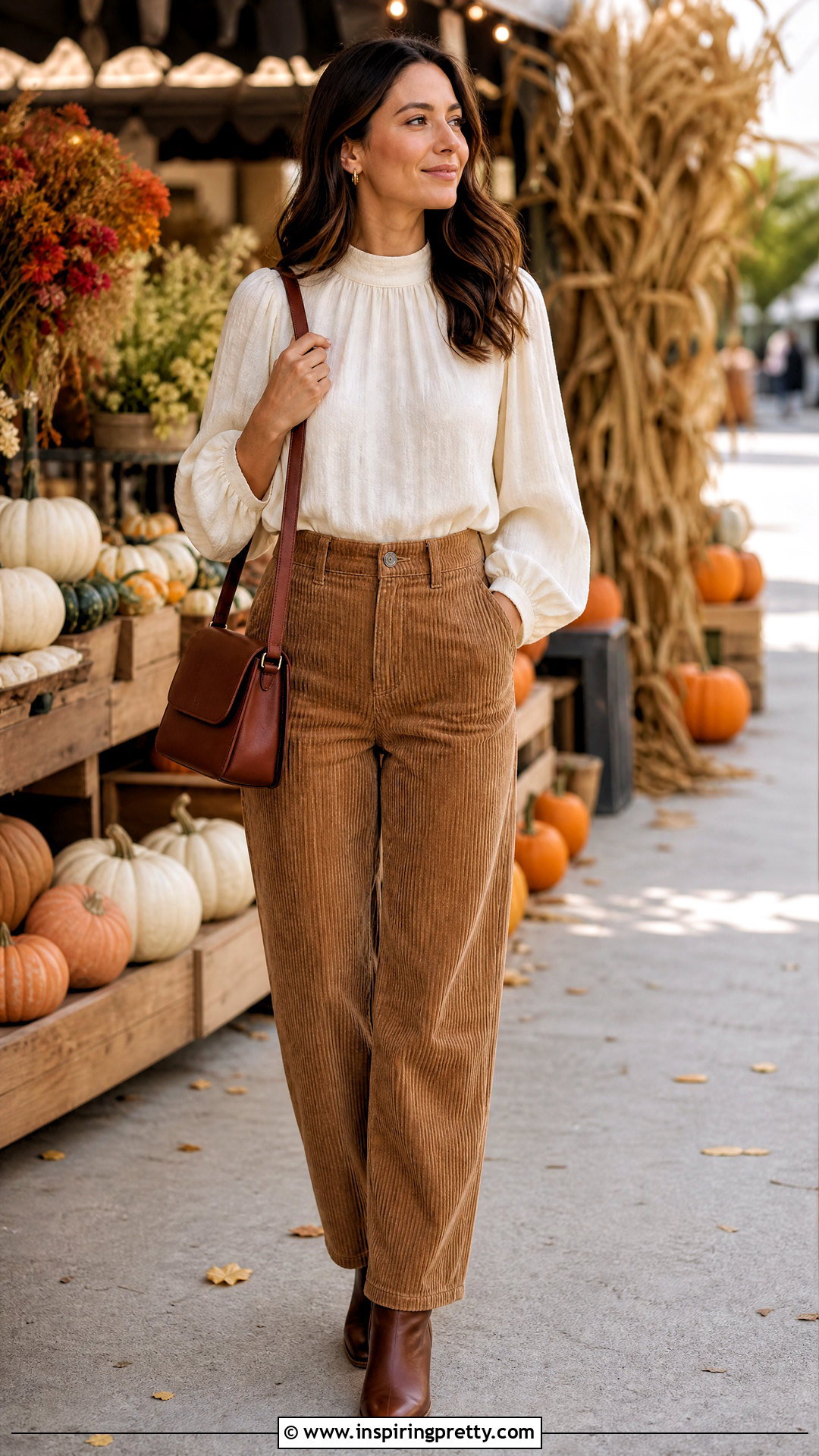 Balloon Top With Corduroy Pants - 50 balloon top outfit ideas