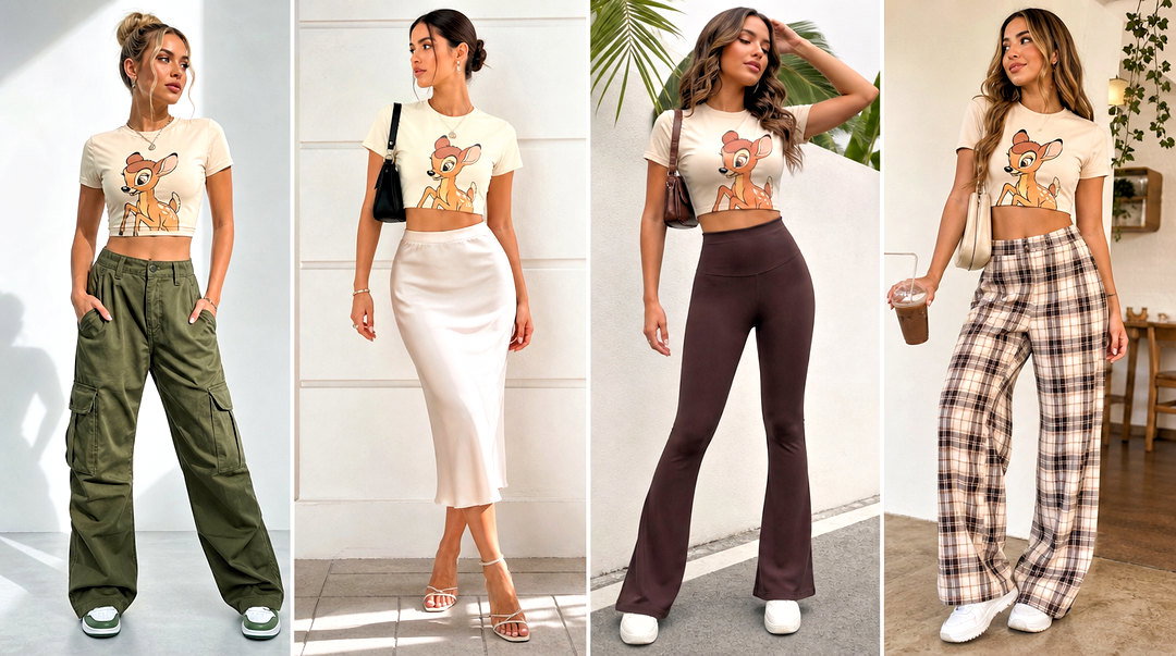 20 Bambi Crop Top Outfit Ideas for Playful Y2K Style