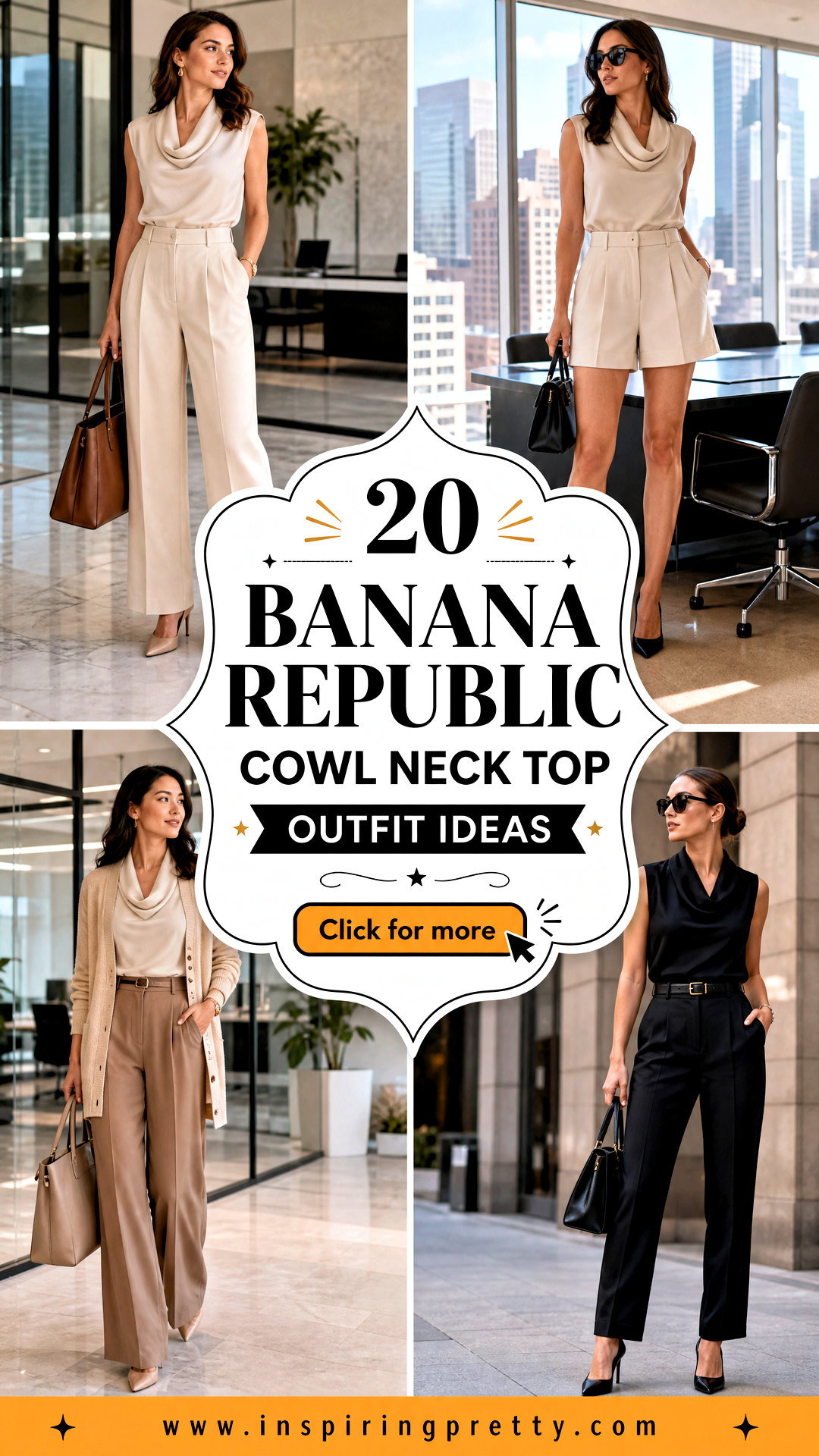 20 Banana Republic Cowl Neck Top Outfit Ideas for Work - 20 Banana Republic Cowl Neck Top Outfit Ideas for Work