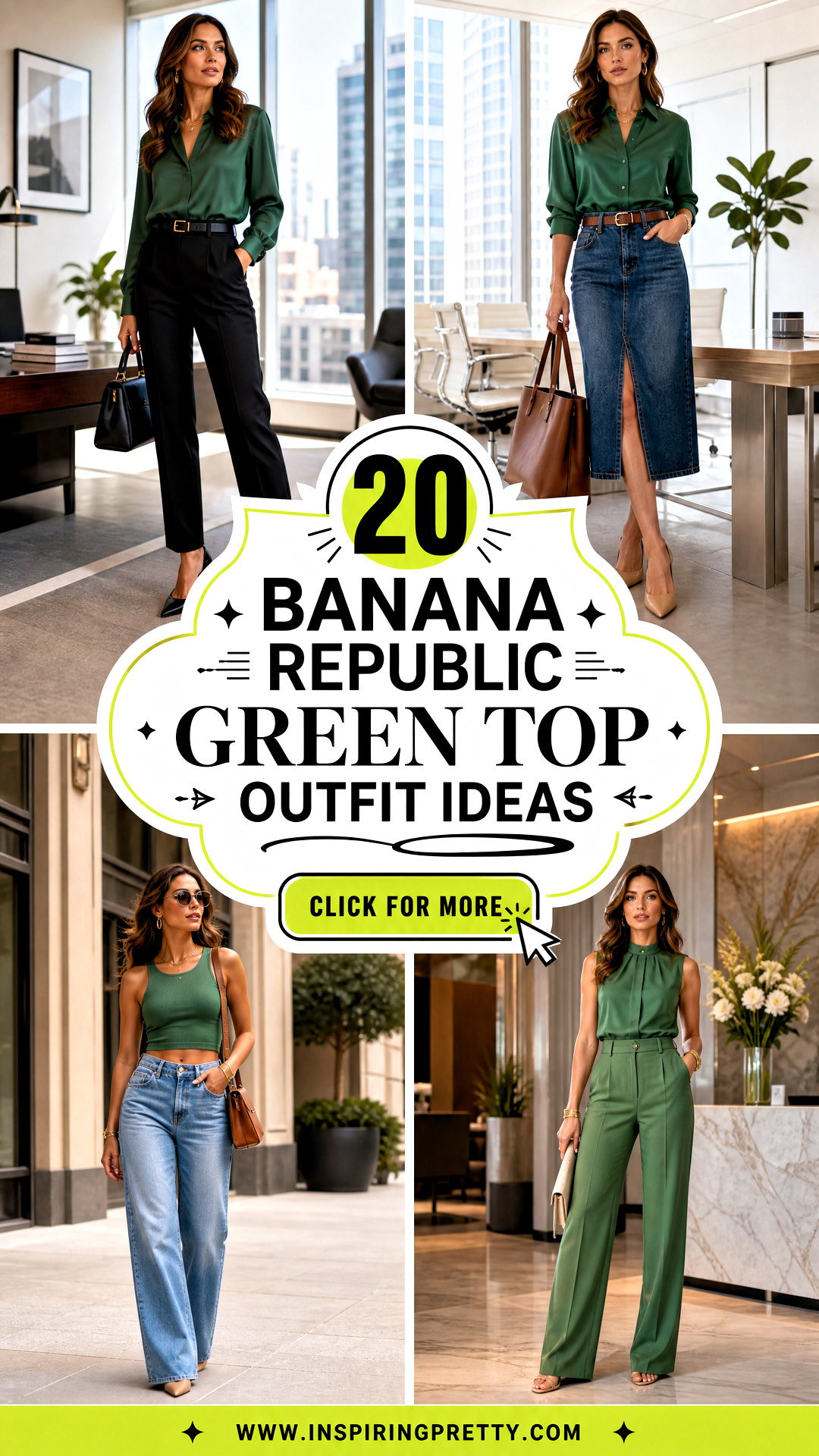 20 Banana Republic Green Top Outfit Ideas for Chic Workwear - 20 Banana Republic Green Top Outfit Ideas for Chic Workwear