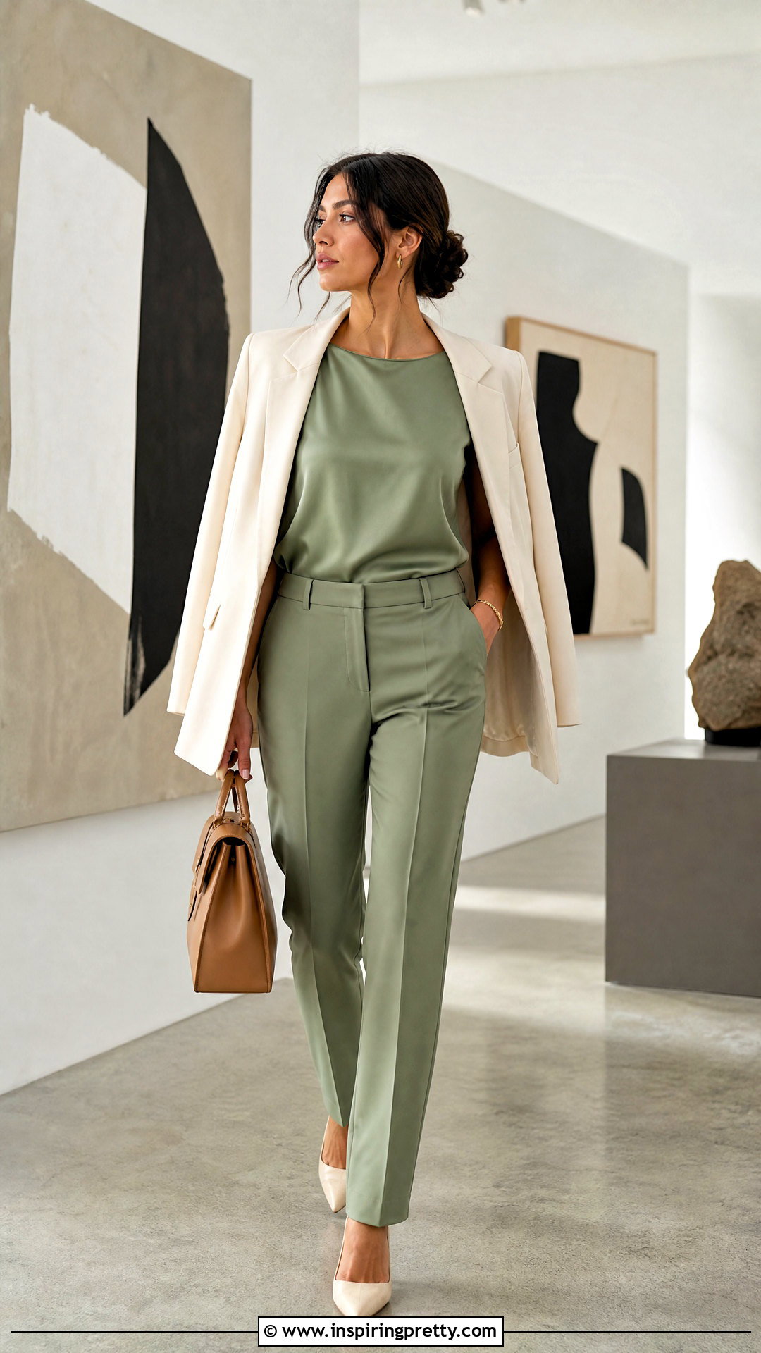 Banana Republic Green Top With Matching Green Pants - 20 banana republic green top outfit ideas