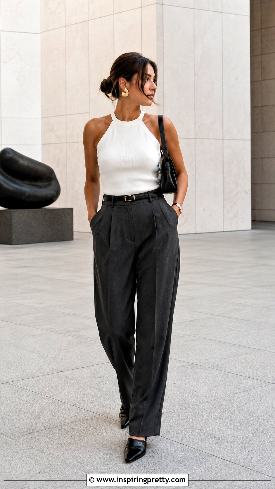 Banana Republic Halter Top With Pleated Trousers - 25 banana republic halter top outfit ideas
