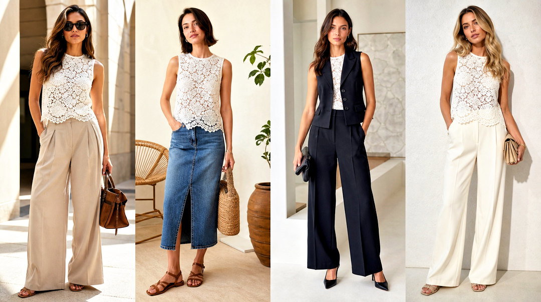 20 Banana Republic Lace Top Outfit Ideas for Elegant Days