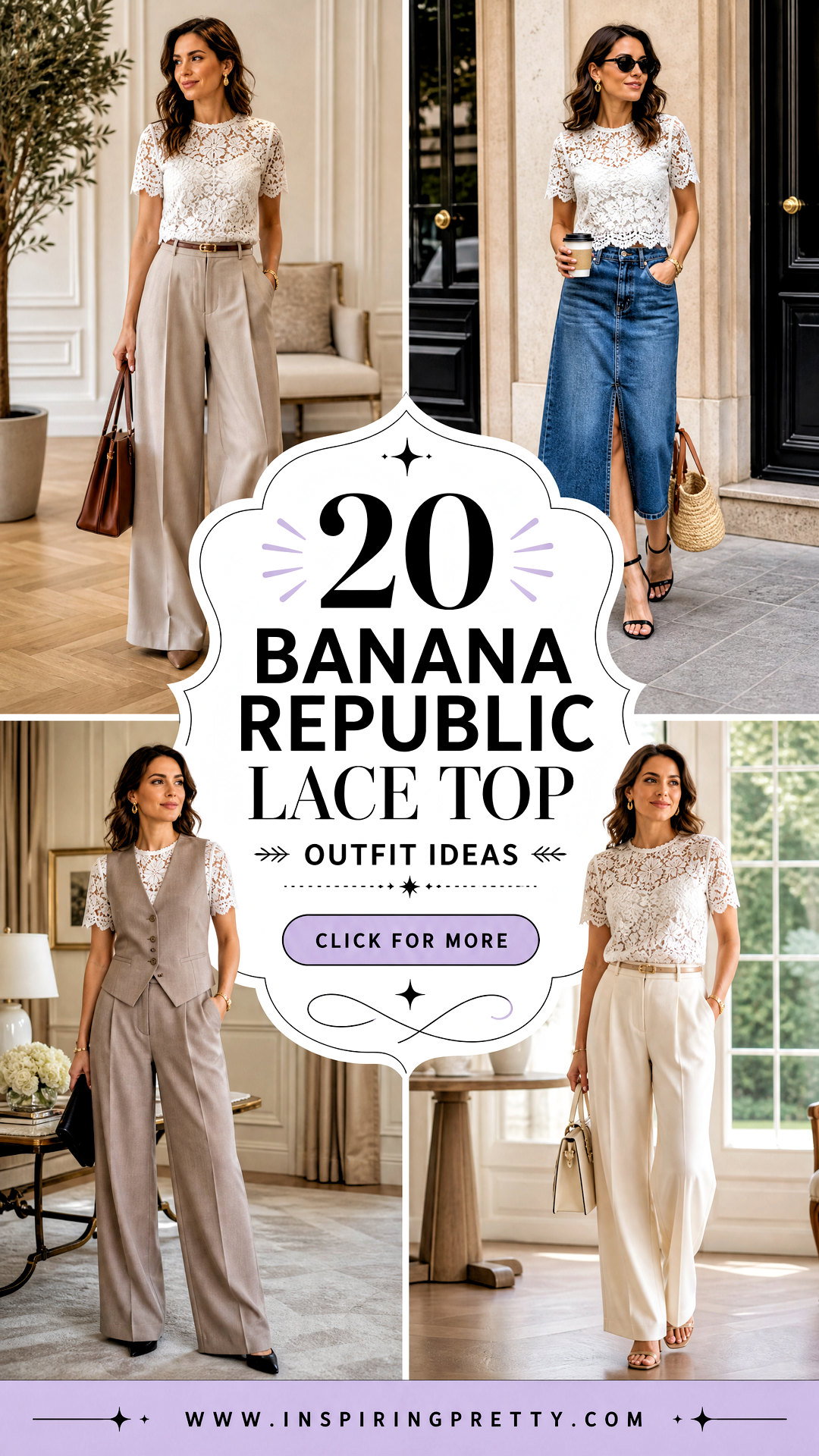 20 Banana Republic Lace Top Outfit Ideas for Elegant Days - 20 Banana Republic Lace Top Outfit Ideas for Elegant Days