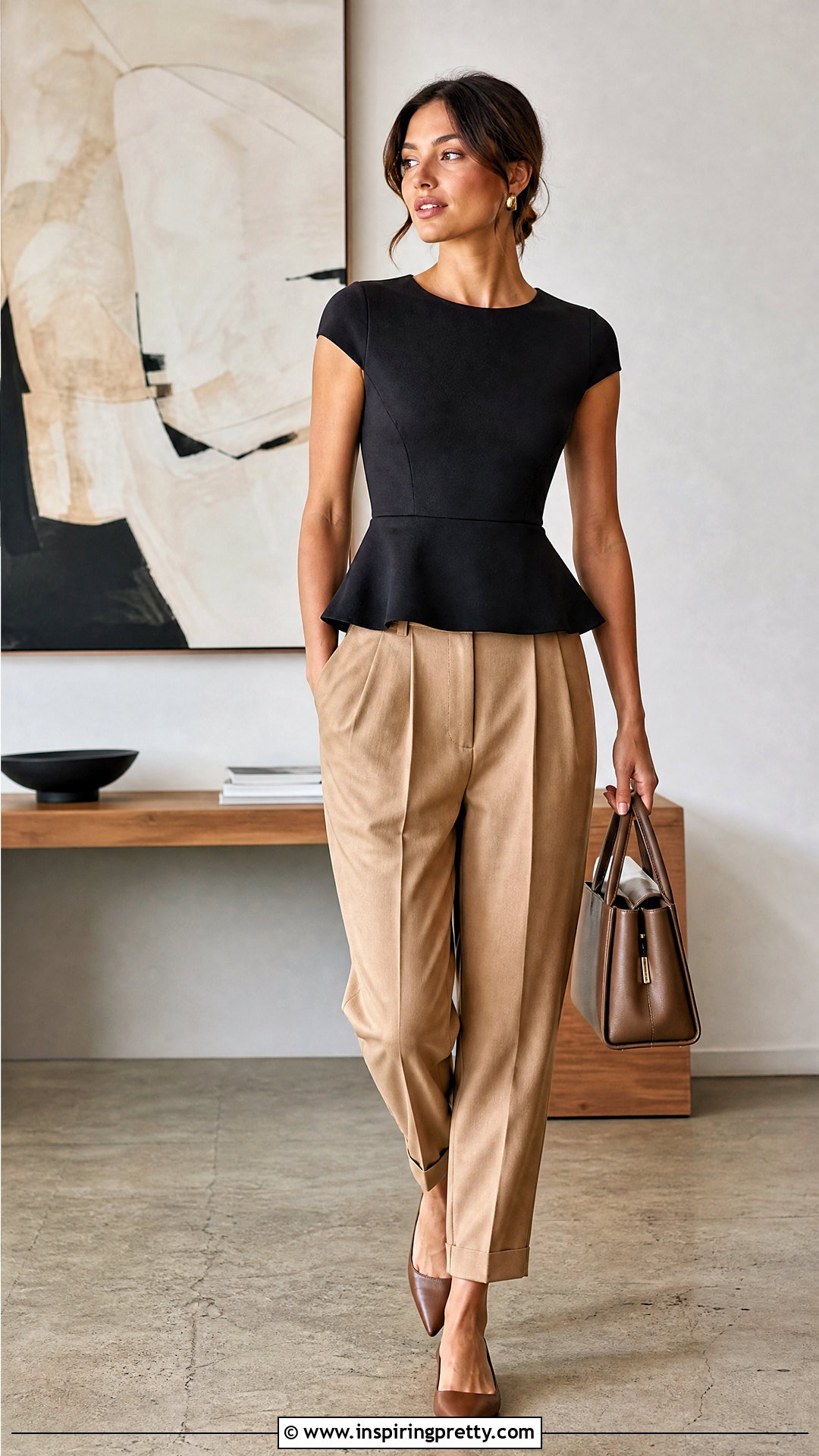 Banana Republic Peplum Top With Pleated Trousers - 20 banana republic peplum top outfit ideas