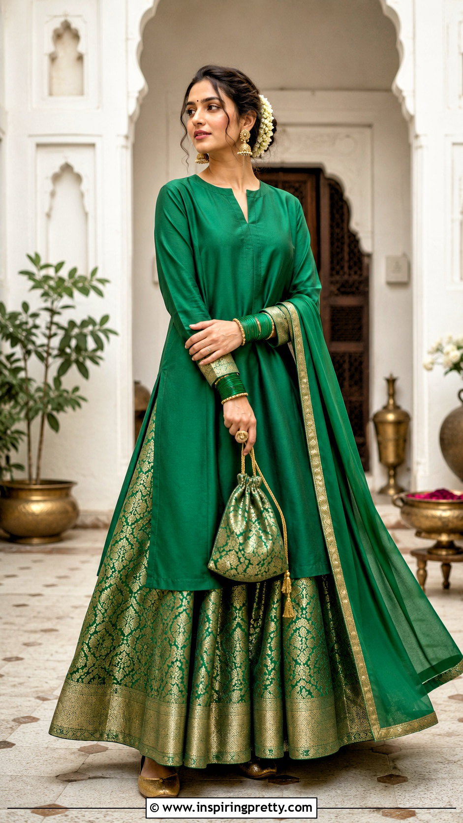 Banarasi Lehenga With Long Top - 50 Lehenga With Long Top outfit ideas