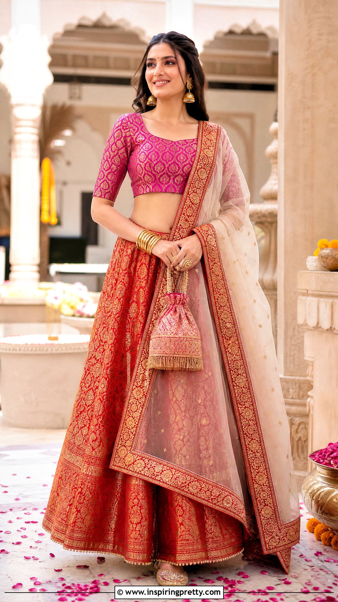Banarasi Silk Crop Top Lehenga - 25 crop top lehenga new models