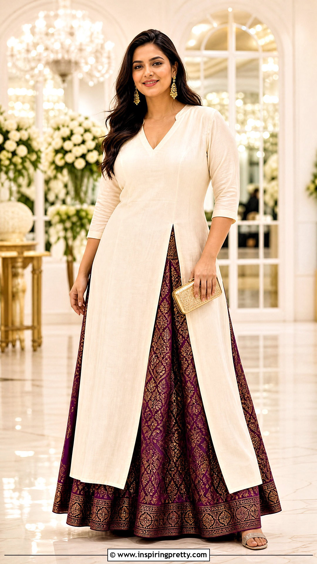 Banarasi Skirt With Longline Top - 50 banarasi skirt and top outfit ideas