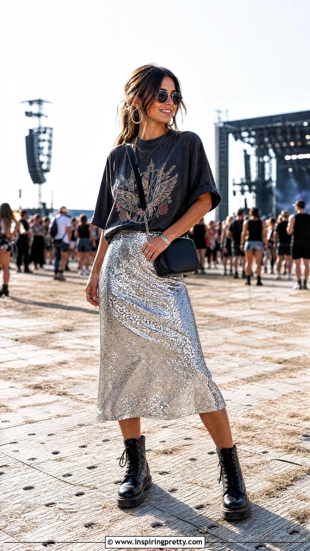 Band T Shirt With Sequin Skirt - 20 Trendy Tops For Festivals