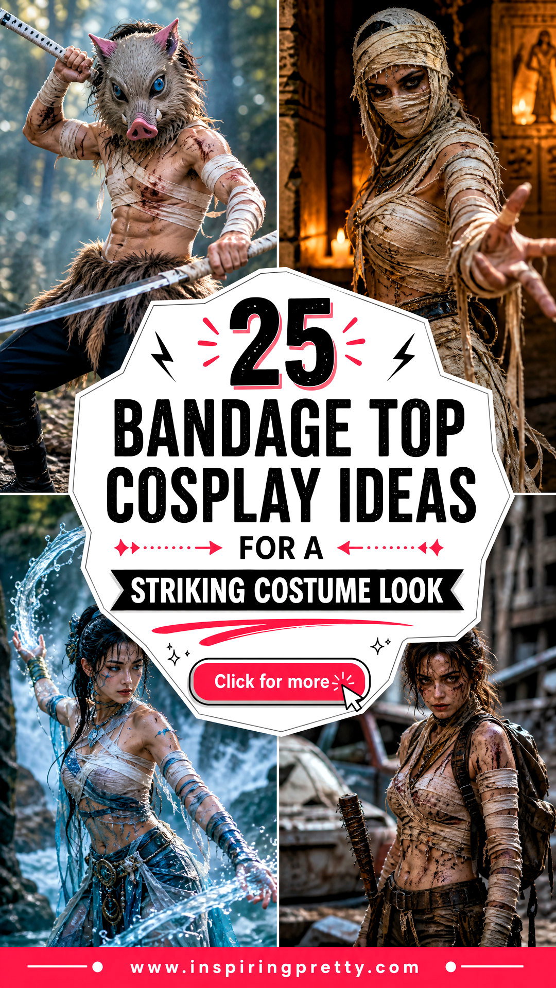 25 Bandage Top Cosplay Ideas for a Striking Costume Look - 25 Bandage Top Cosplay Ideas for a Striking Costume Look