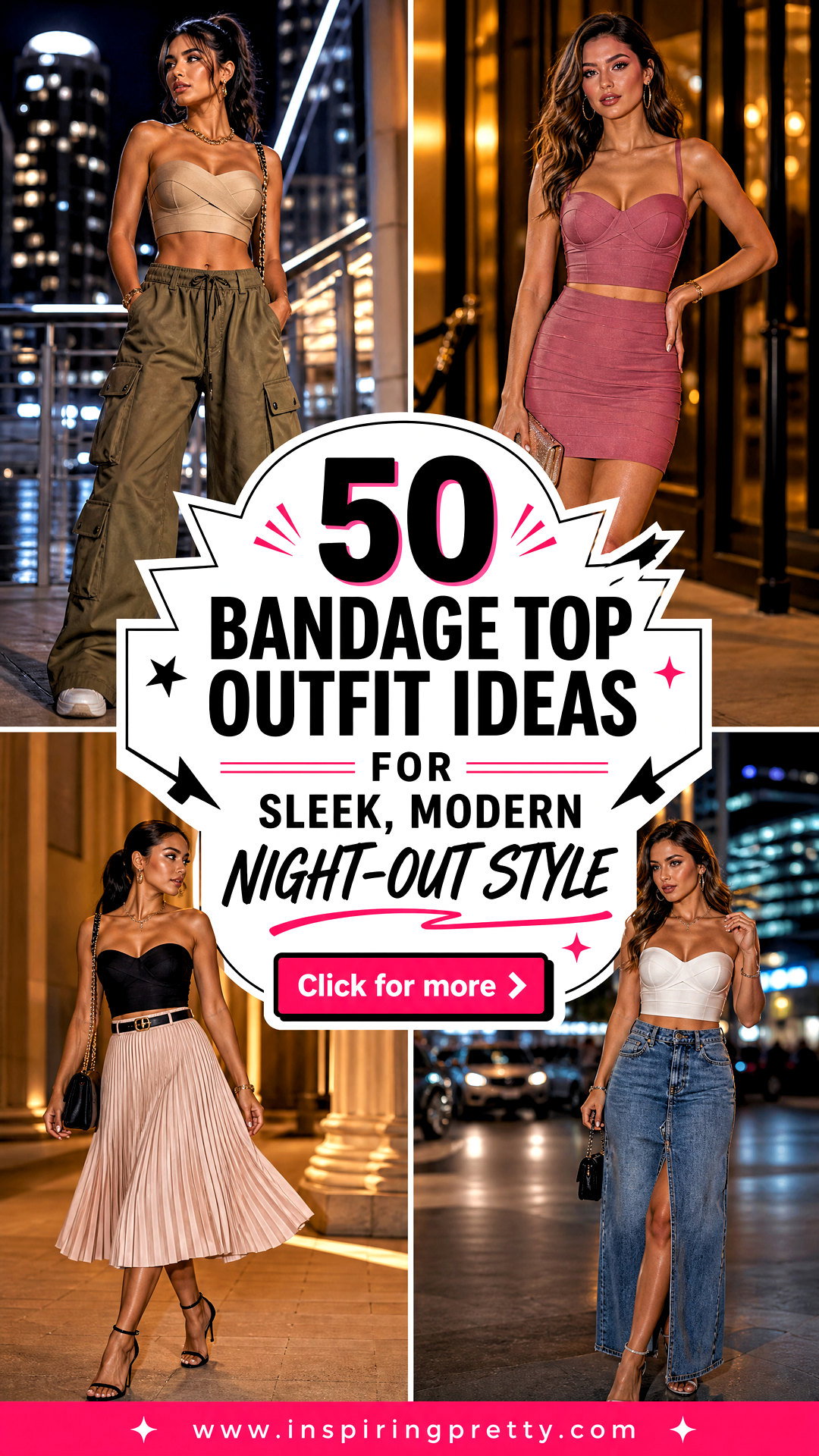 50 Bandage Top Outfit Ideas for Sleek Modern Night-Out Style - 50 Bandage Top Outfit Ideas for Sleek, Modern Night-Out Style