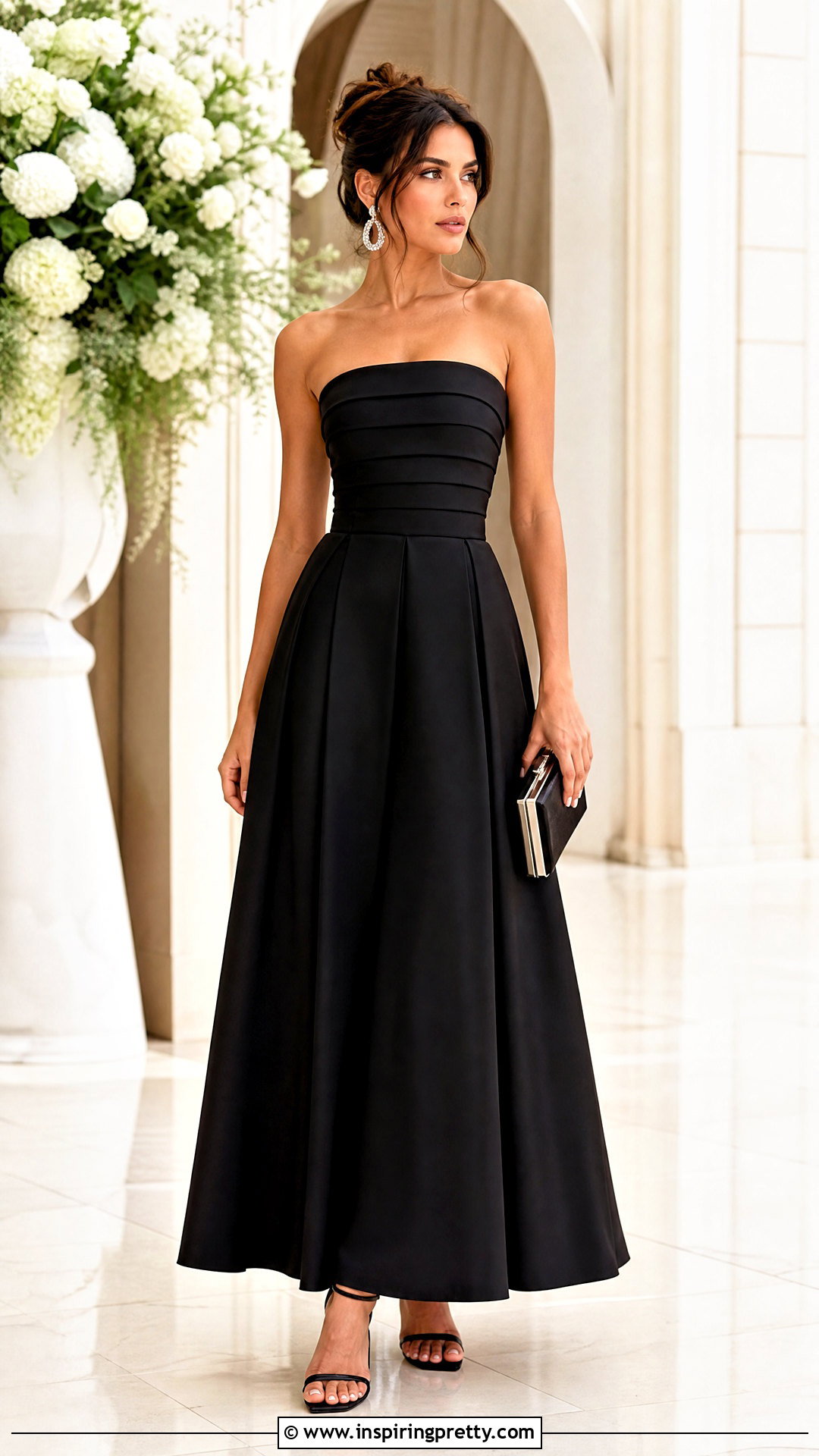 Bandage Top With A Line Maxi Skirt - 50 bandage top outfit ideas