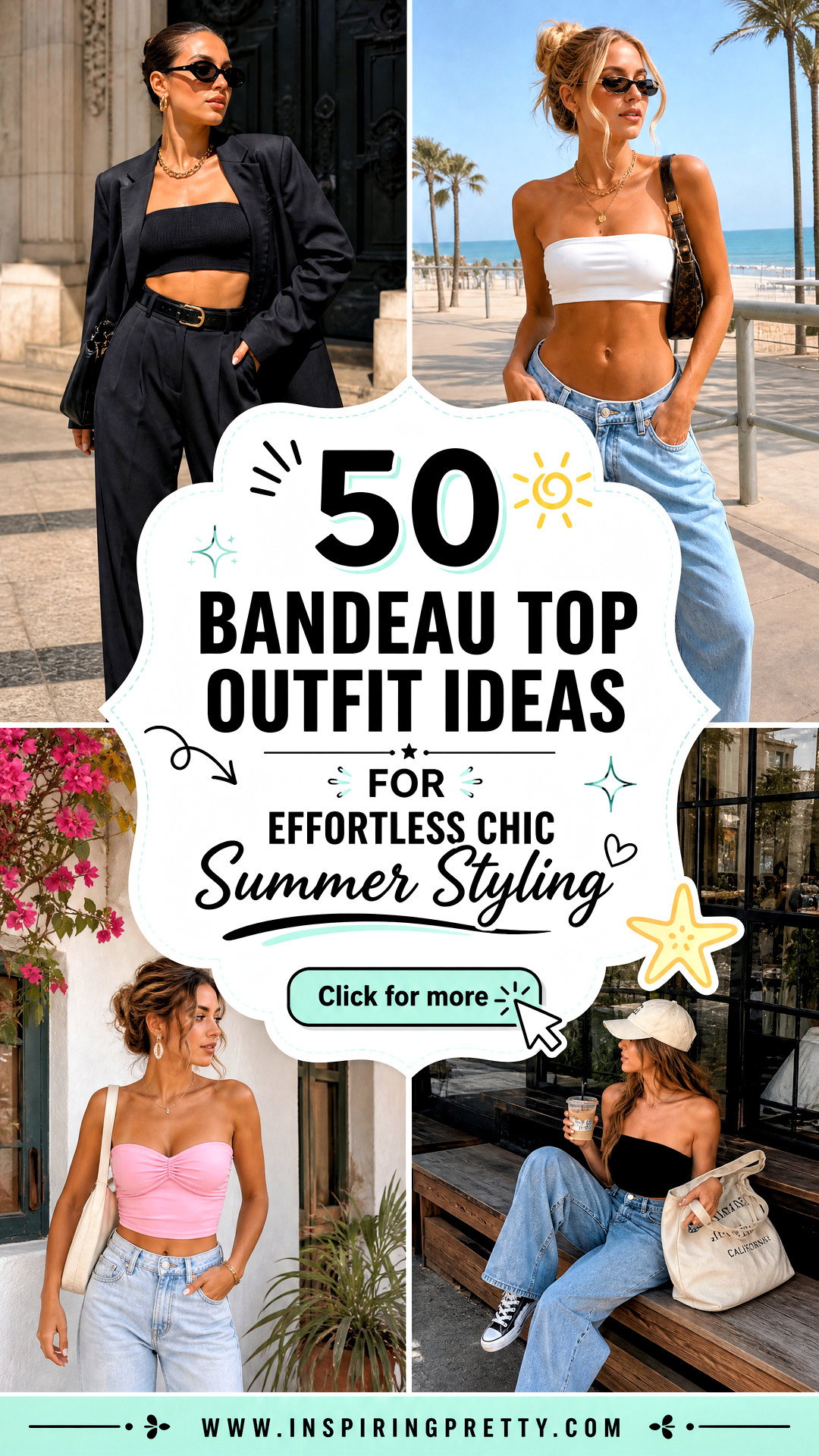 50 Bandeau Top Outfit Ideas for Effortless Chic Summer Styling - 50 Bandeau Top Outfit Ideas for Effortless Chic Summer Styling
