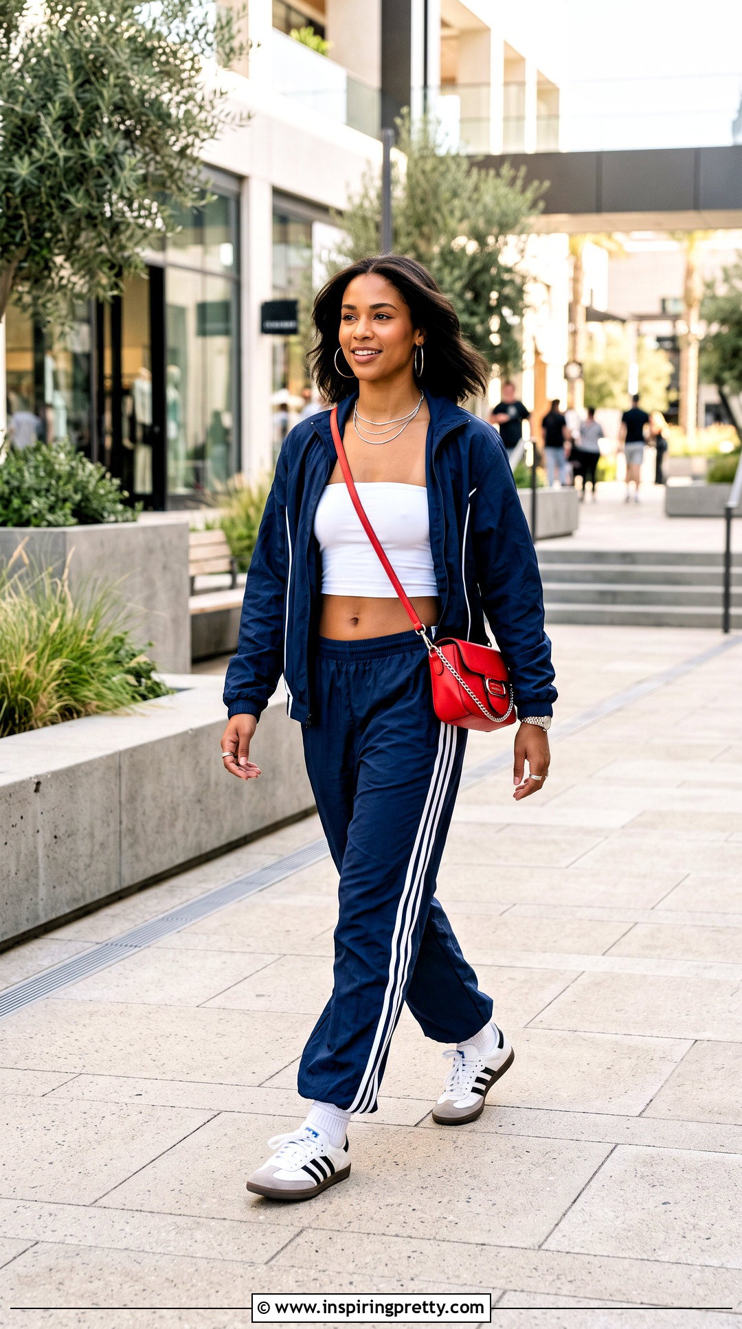 Bandeau Top With Track Pants - 50 bandeau top outfits