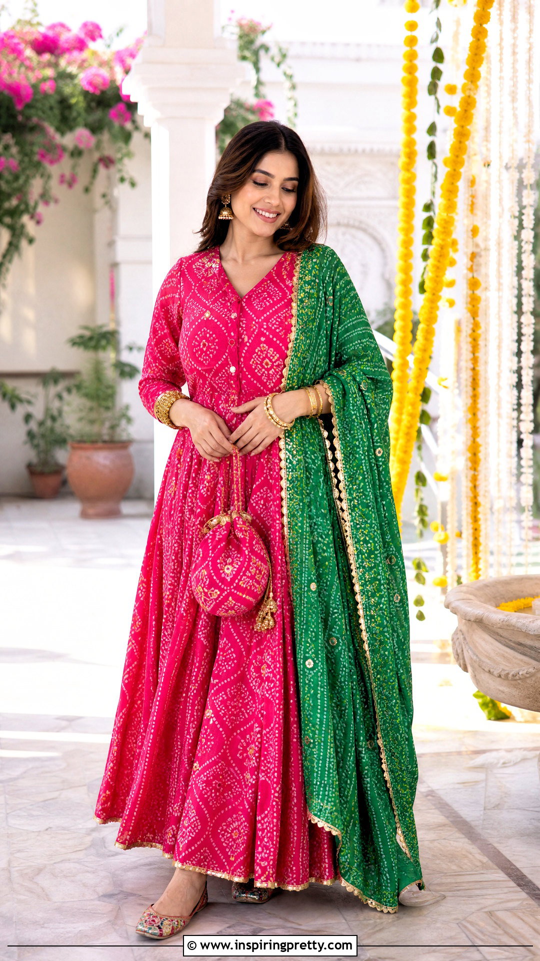 Bandhani Cotton Skirt With Matching Top - 50 cotton skirt and top indian outfit ideas
