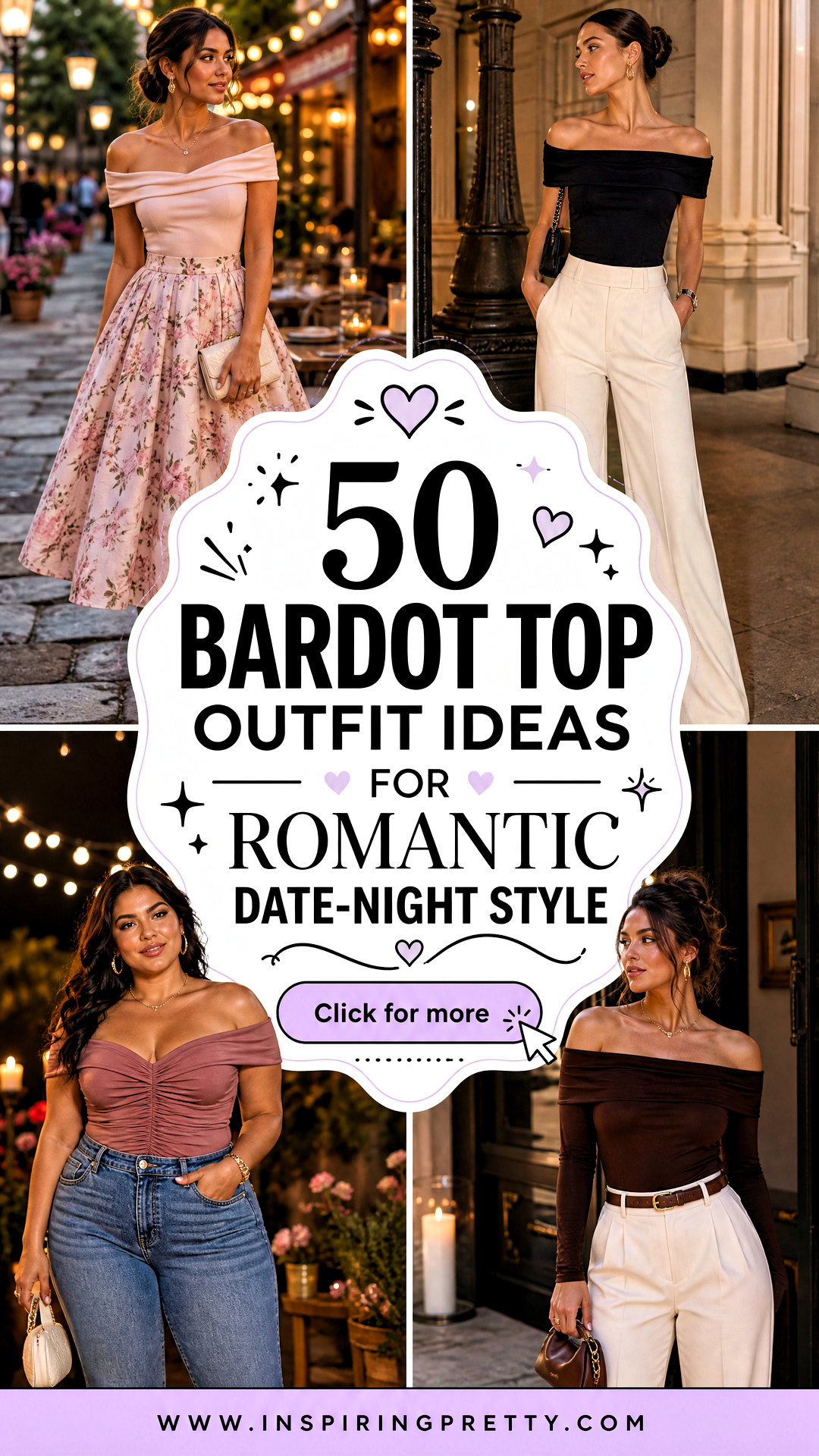 50 Bardot Top Outfit Ideas for Romantic Date-Night Style - 50 Bardot Top Outfit Ideas for Romantic Date-Night Style