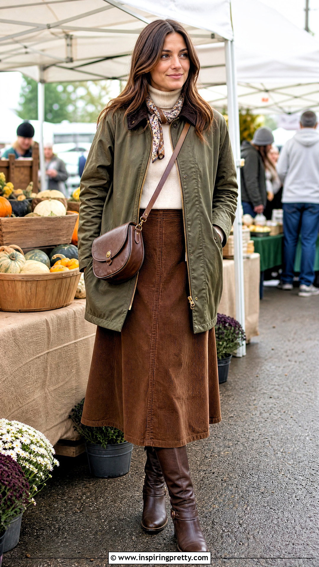 Barn Jacket And A Line Skirt Outfit - 50 skirt top outfit ideas