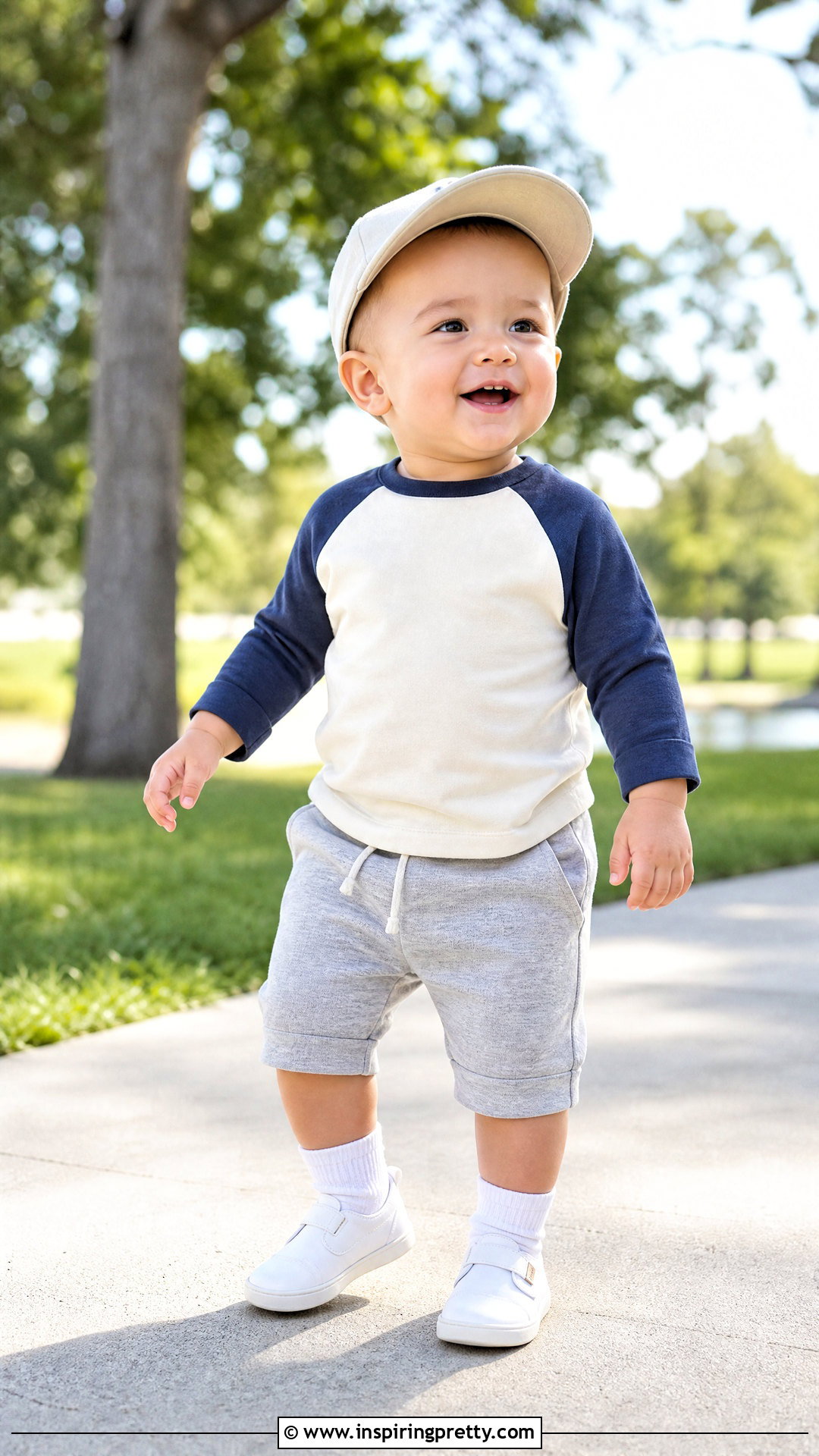 Baseball Baby Top With Jogger Shorts - 50 baby tops designs