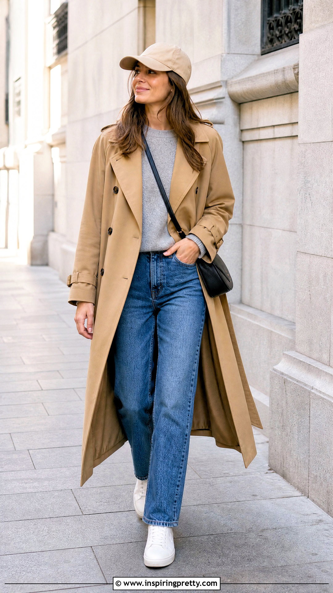 Baseball Cap And Trench Coat Outfit - 50 top outfits for women