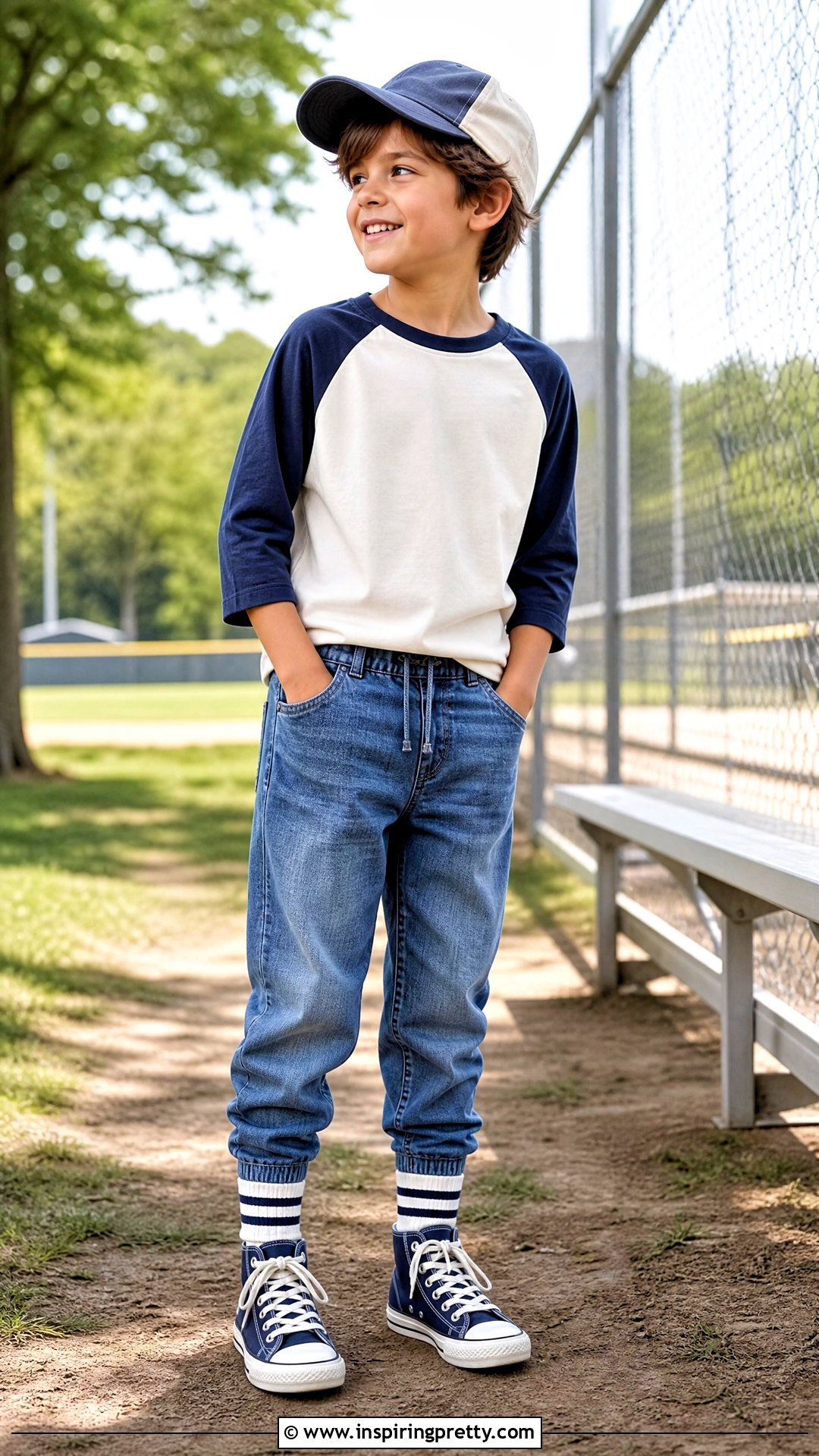 Baseball T Shirt With Pull On Jeans - 50 latest kids top designs