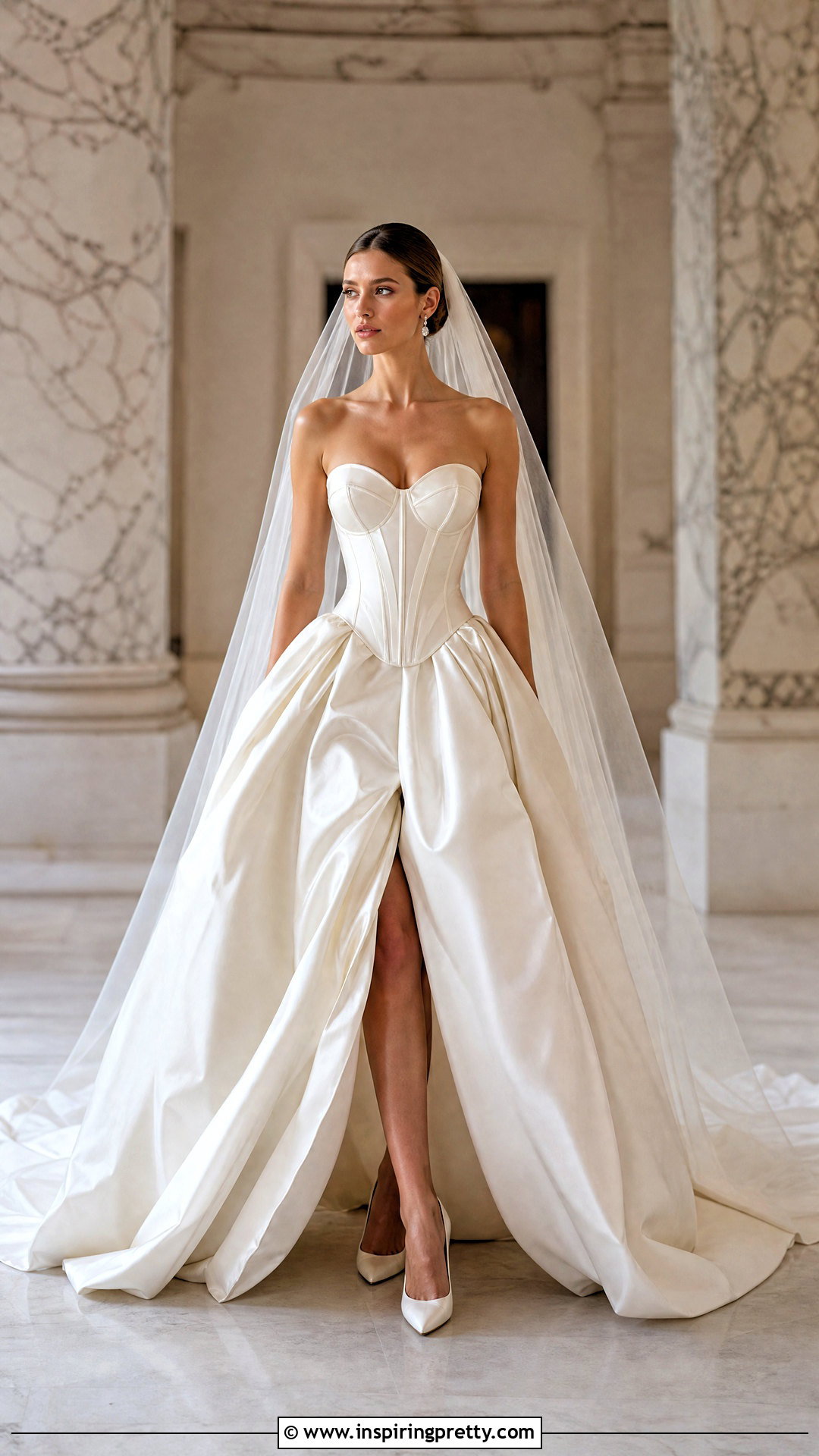 Basque Waist Bridal Top With Full Skirt - 20 bridal top separates